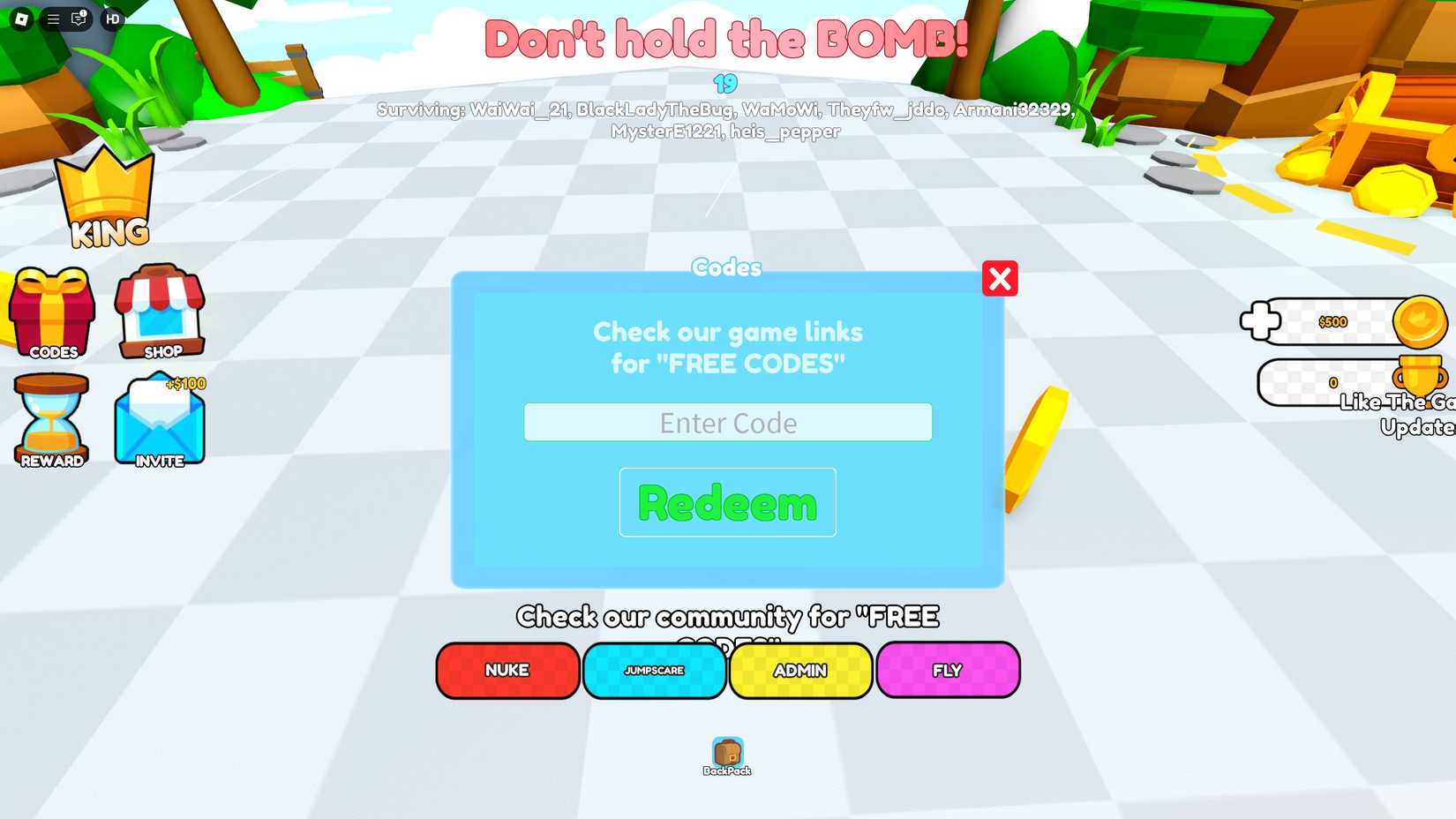 Don't Press Poo Codes - Roblox