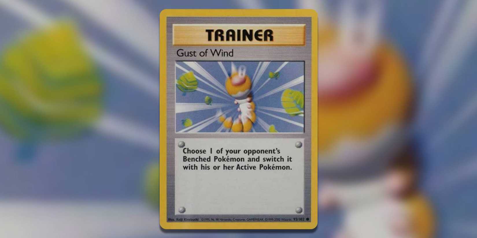 1999 Original Pokemon Cards Gust Of Wind Base Set Unlimited 93/102 Near Mint 1999 Pokmon TCG Card 1999 Original Pokemon Cards Gust Of Wind Base Set Unlimited 93/102 Near Mint 1999 Pokmon TCG Card