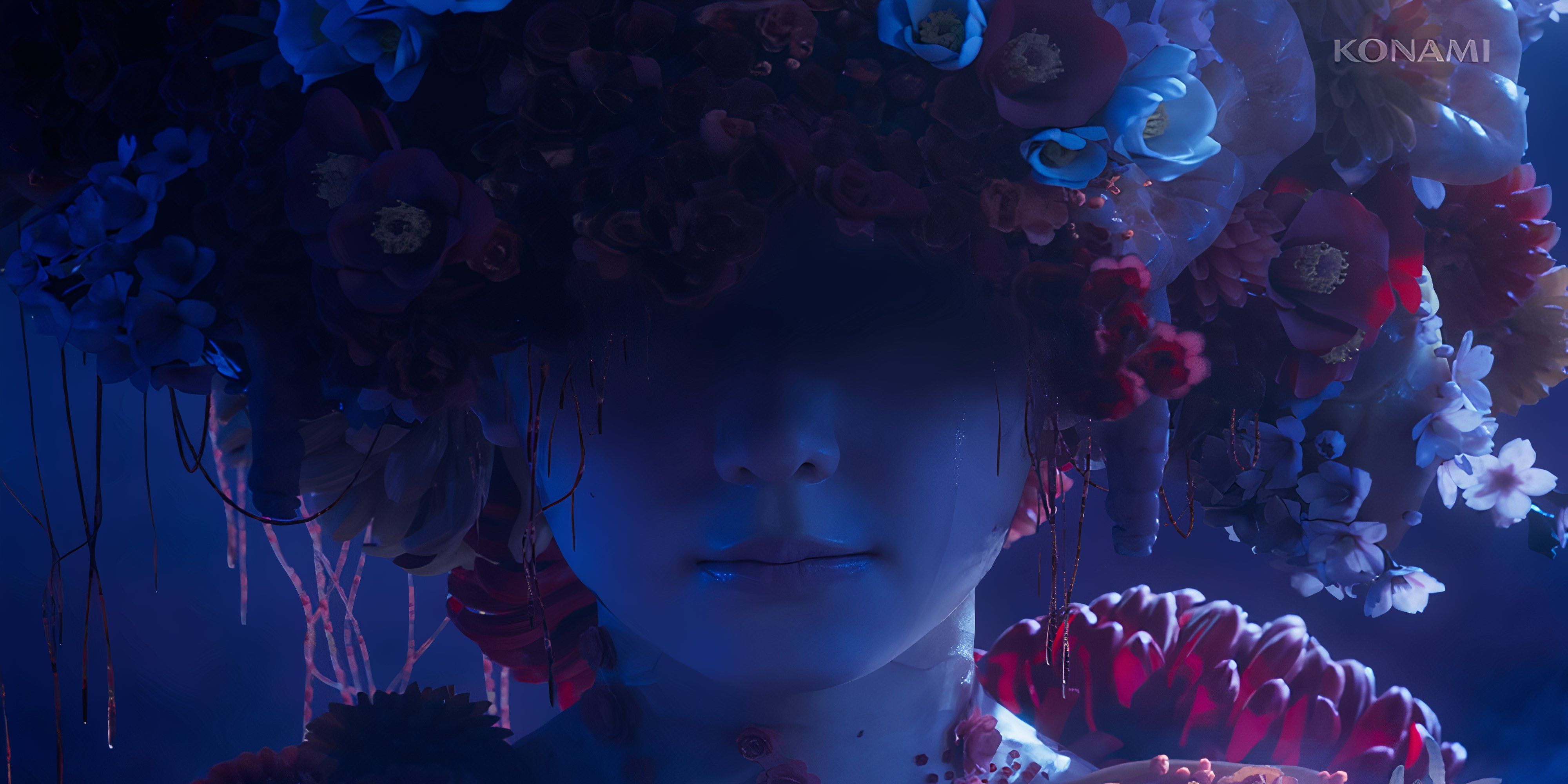 SILENT HILL f female character wearing weird floral outfit