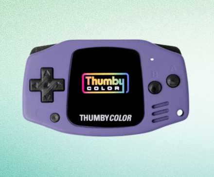 Thumby Color on green background