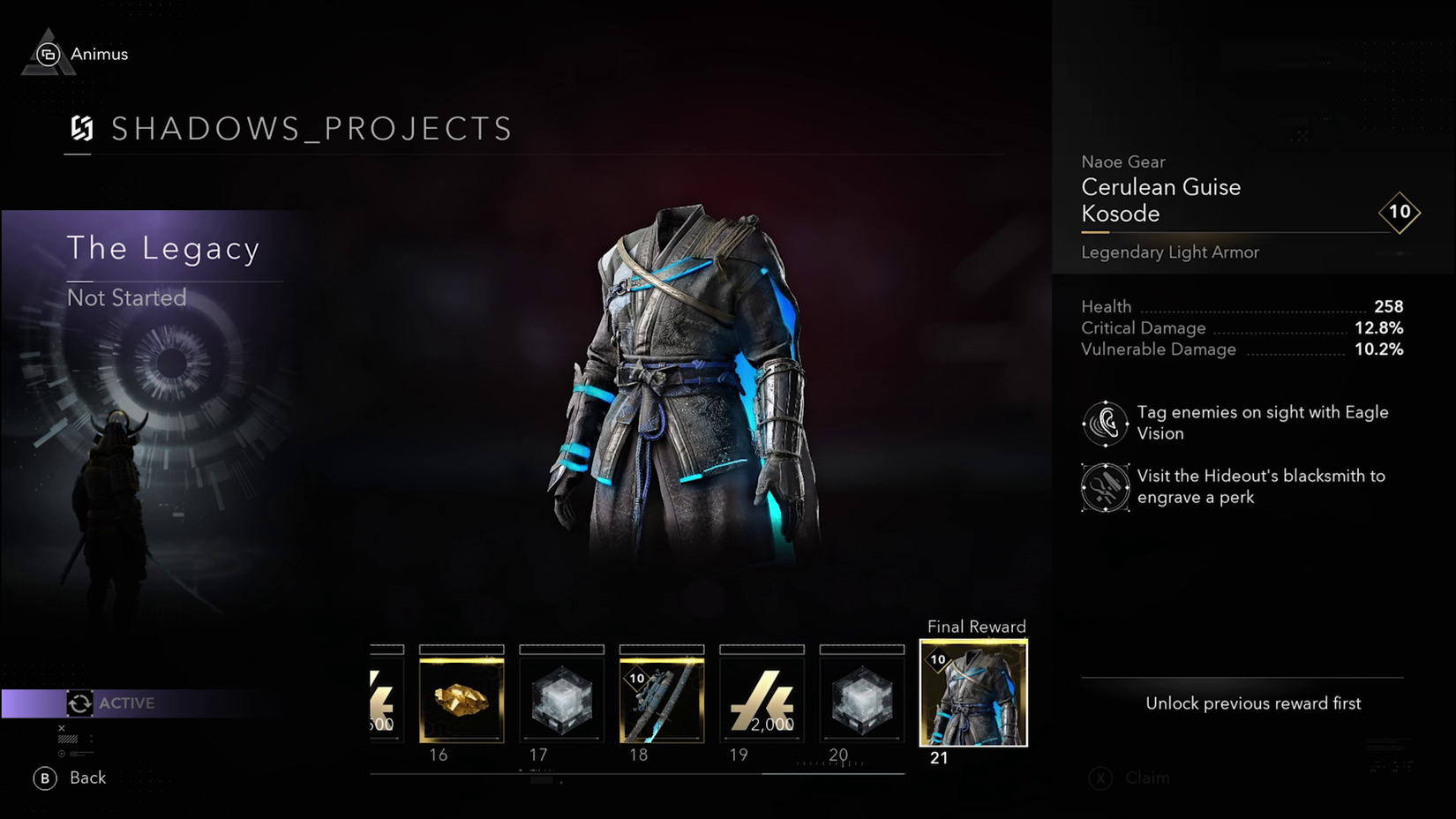 Animus Hub Battle Pass for Assassin's Creed Shadows. 