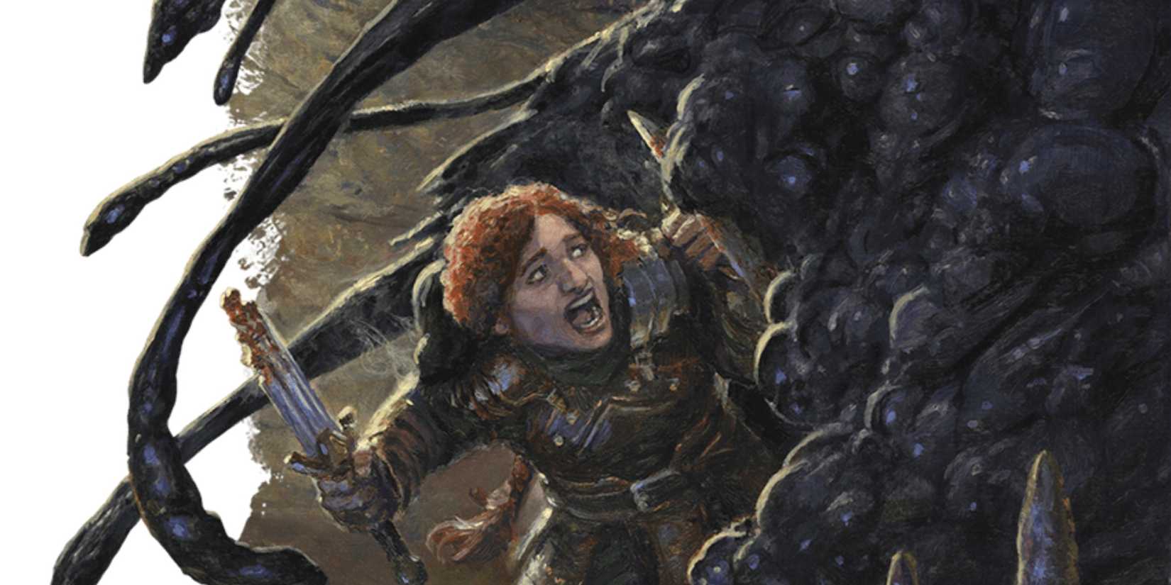 Black Pudding attacking an adventuer, from Dungeons & Dragons.