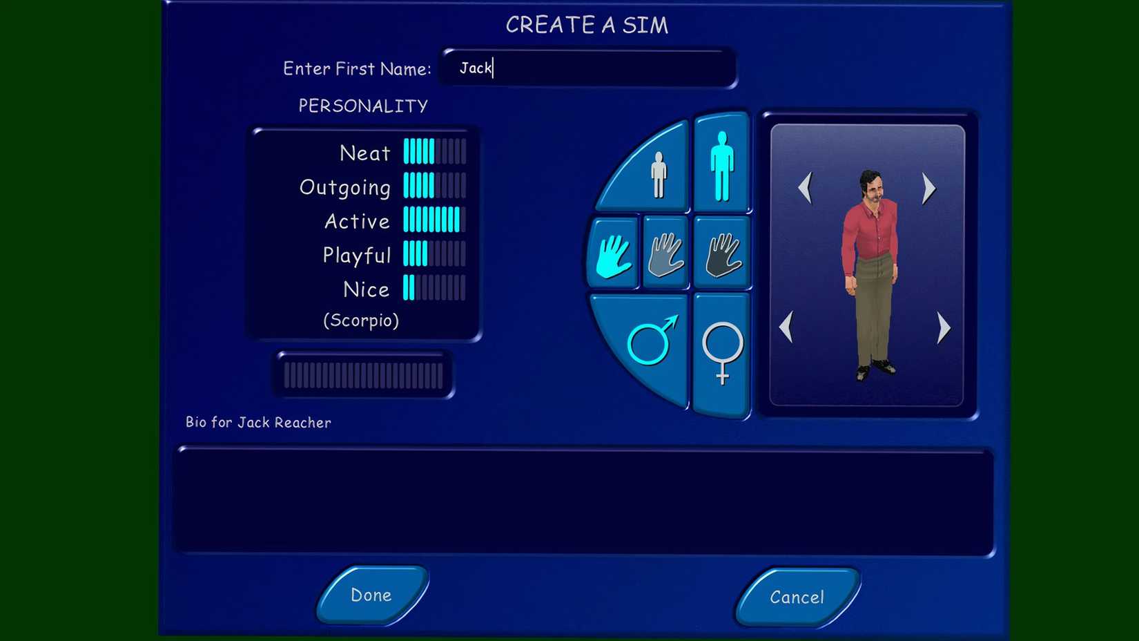 Sim1 Examples How To Create A Sim In The Sims 1