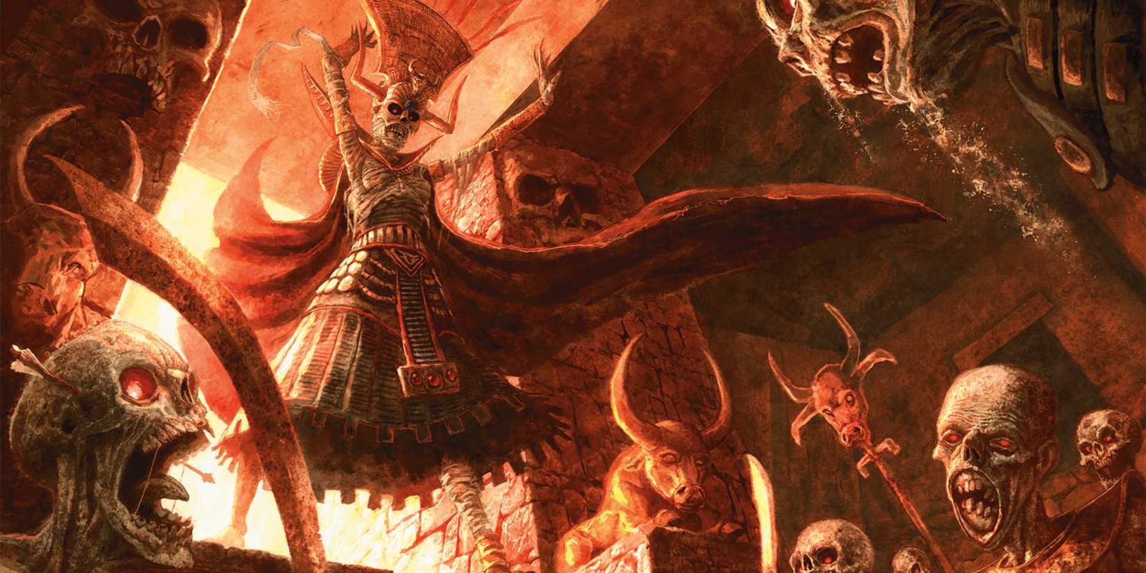 A Mummy Lord commanding an group of undead in DND.