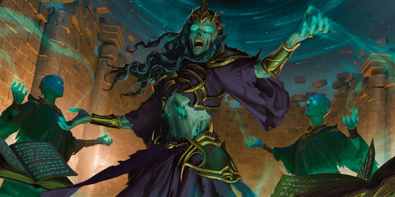 Dungeons & Dragons art of ancient lichs and their minions by Viko Menezes.