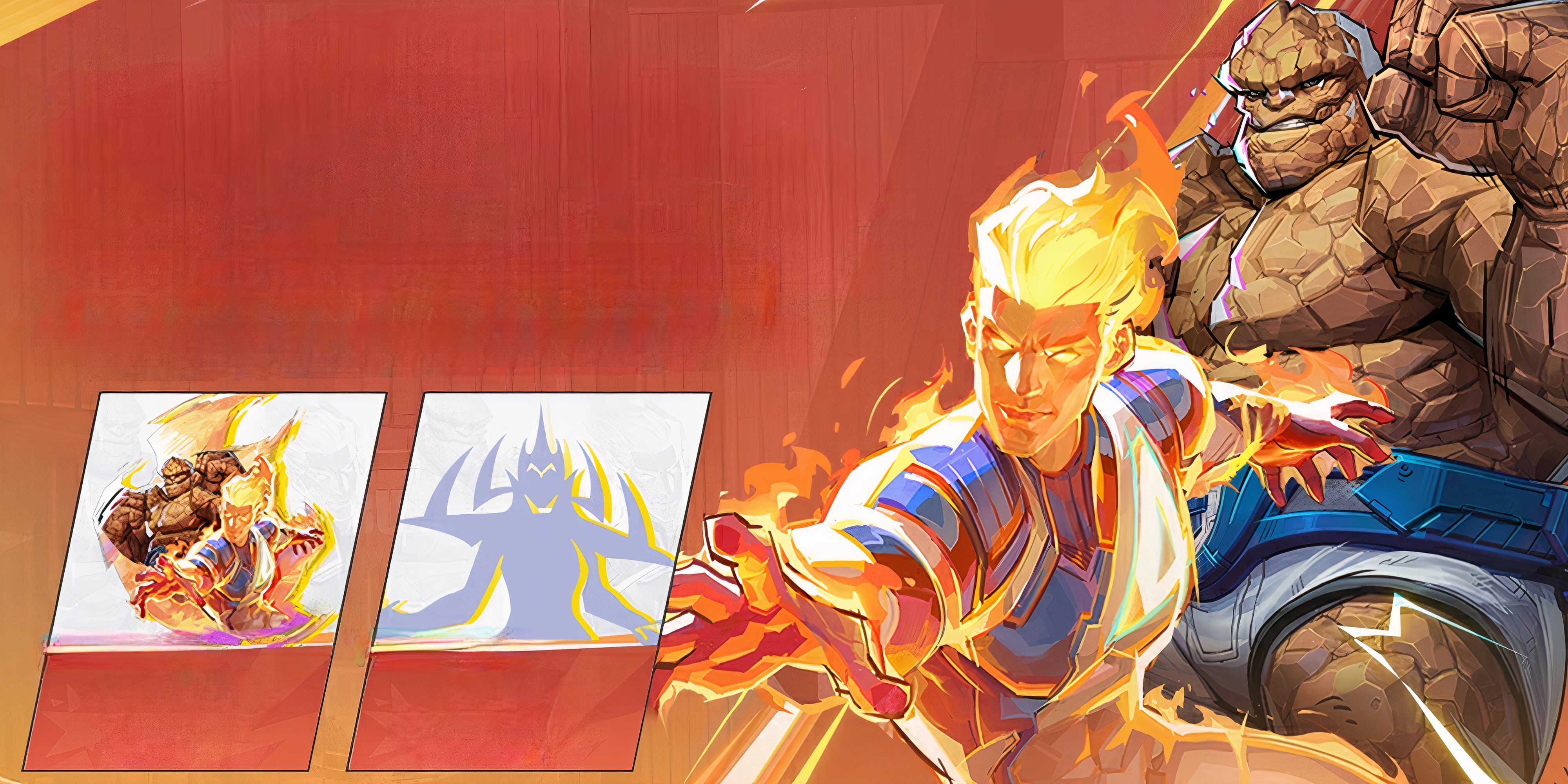 Human Torch and The Thing next to each other - Marvel Rivals