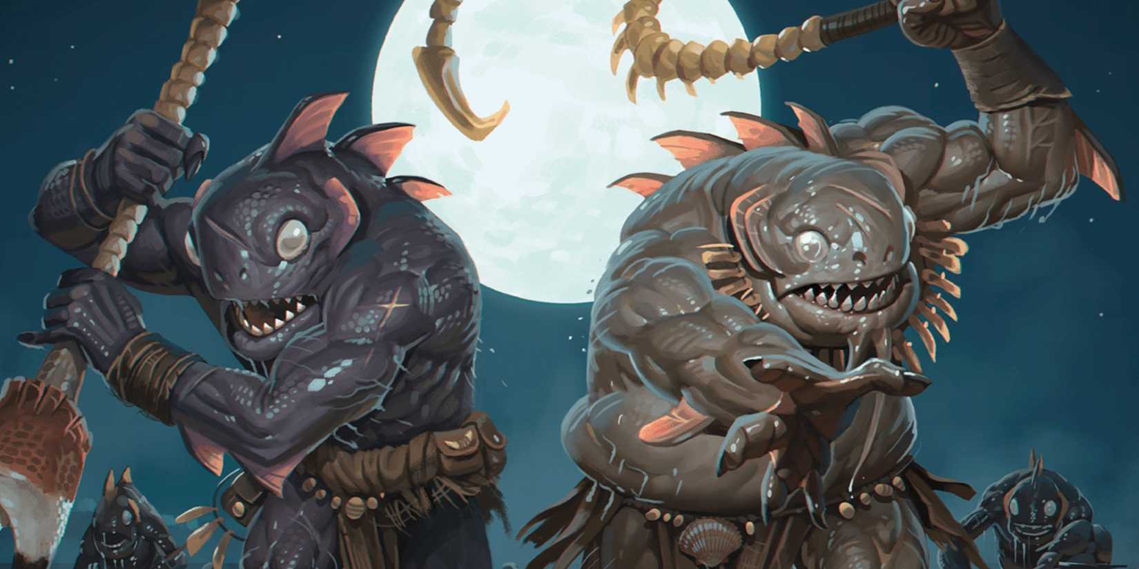 Kuo-Toa Monitor and Kuo-Toa Whip from Dungeons & Dragons.