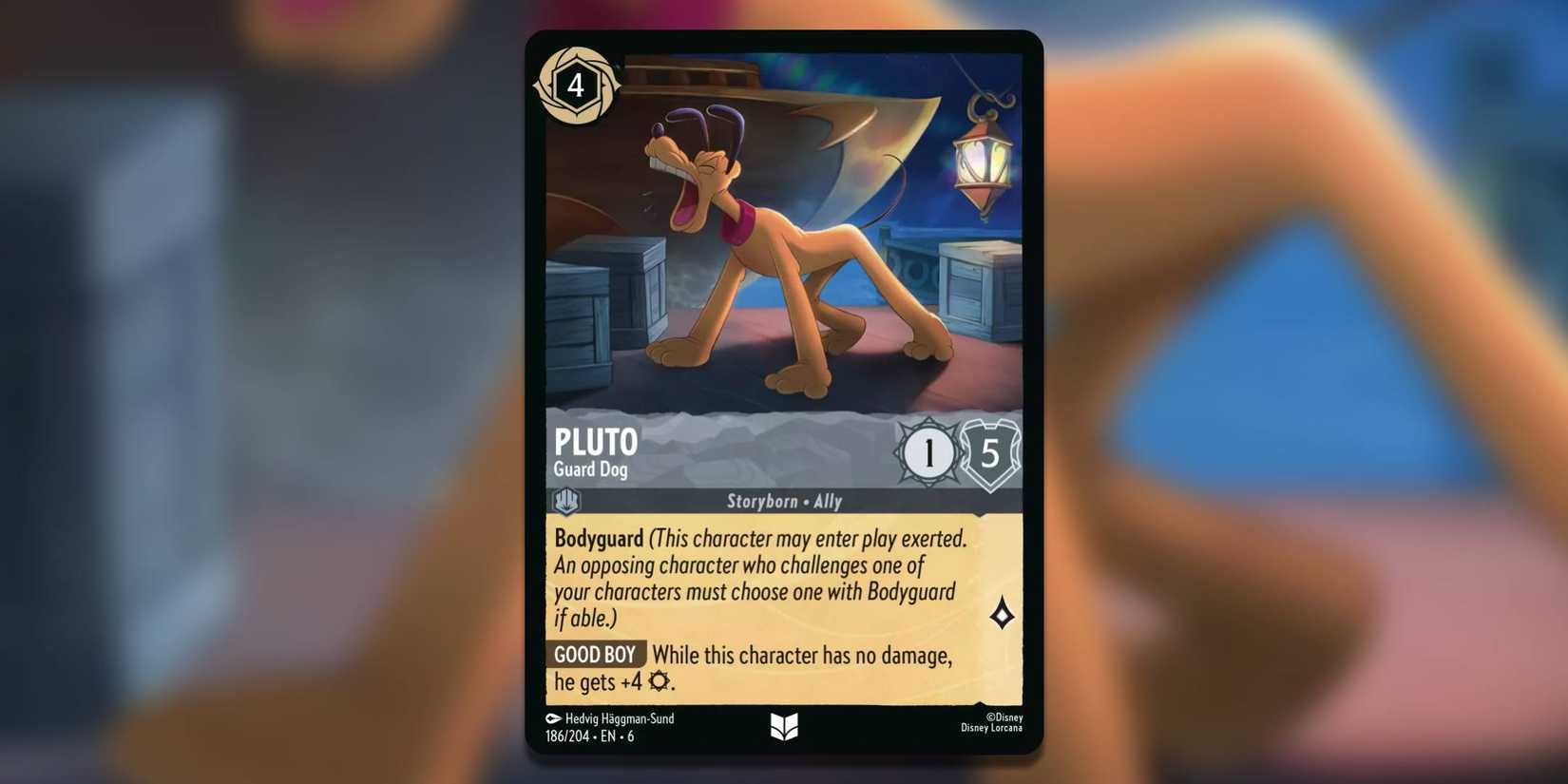 pluto lorcana card - Whispers in the Well - - Steel Champion (Rare) Standard Characters Cost (Ink) Pluto - Tried and True