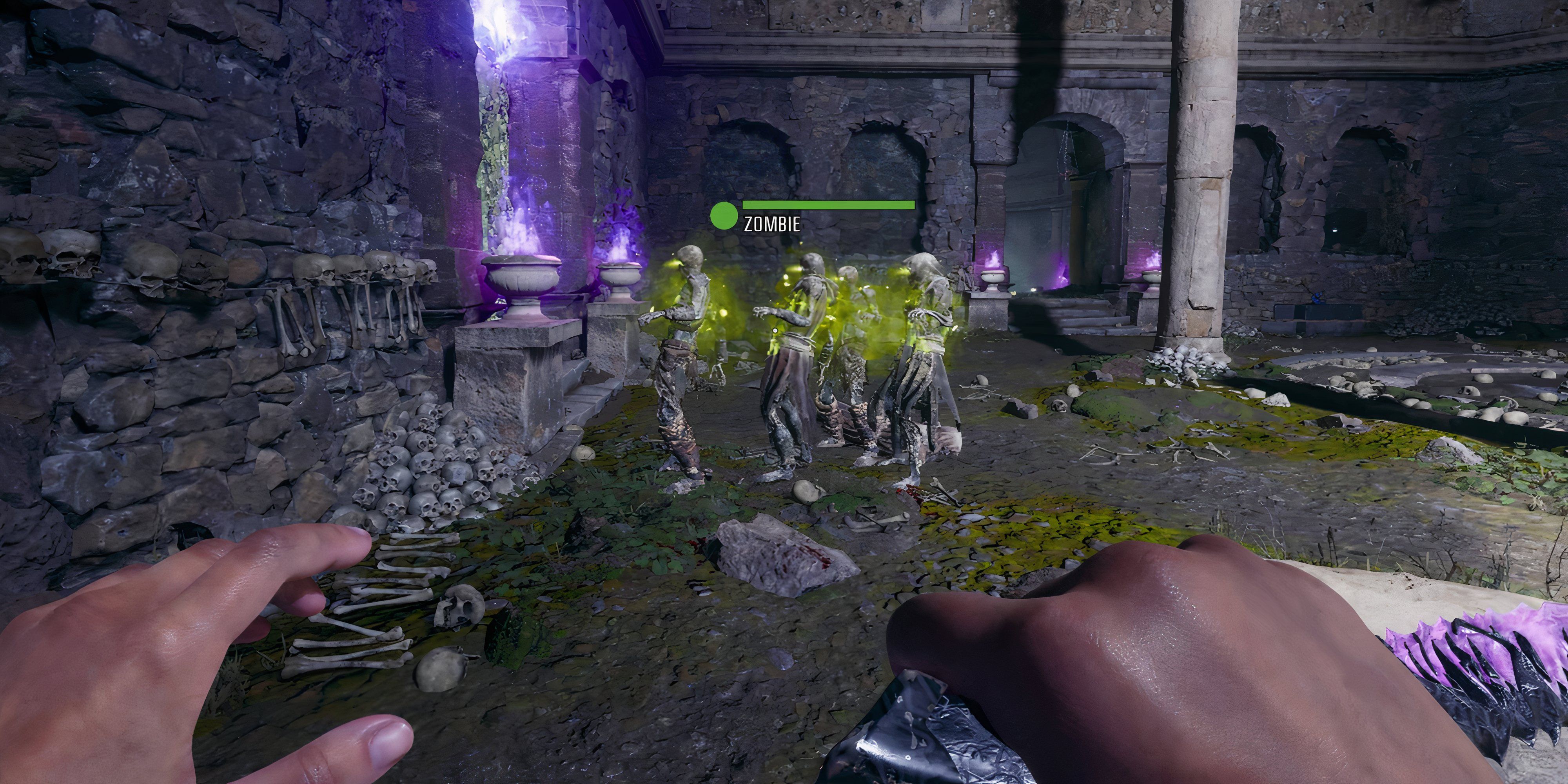 Player is standing in front of a bunch of friendly zombies - bo6