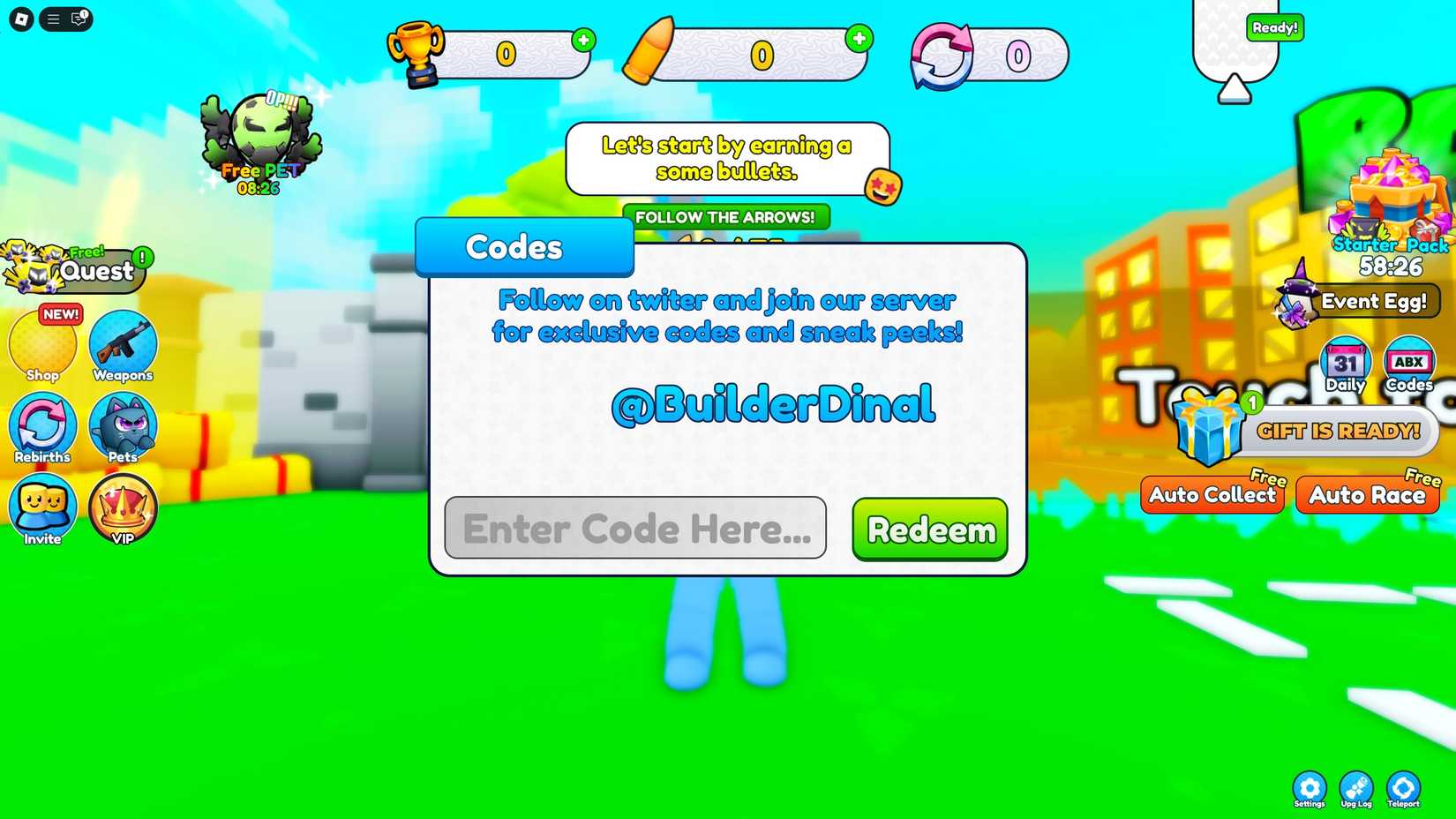 Shoot Run Simulator Codes - Roblox