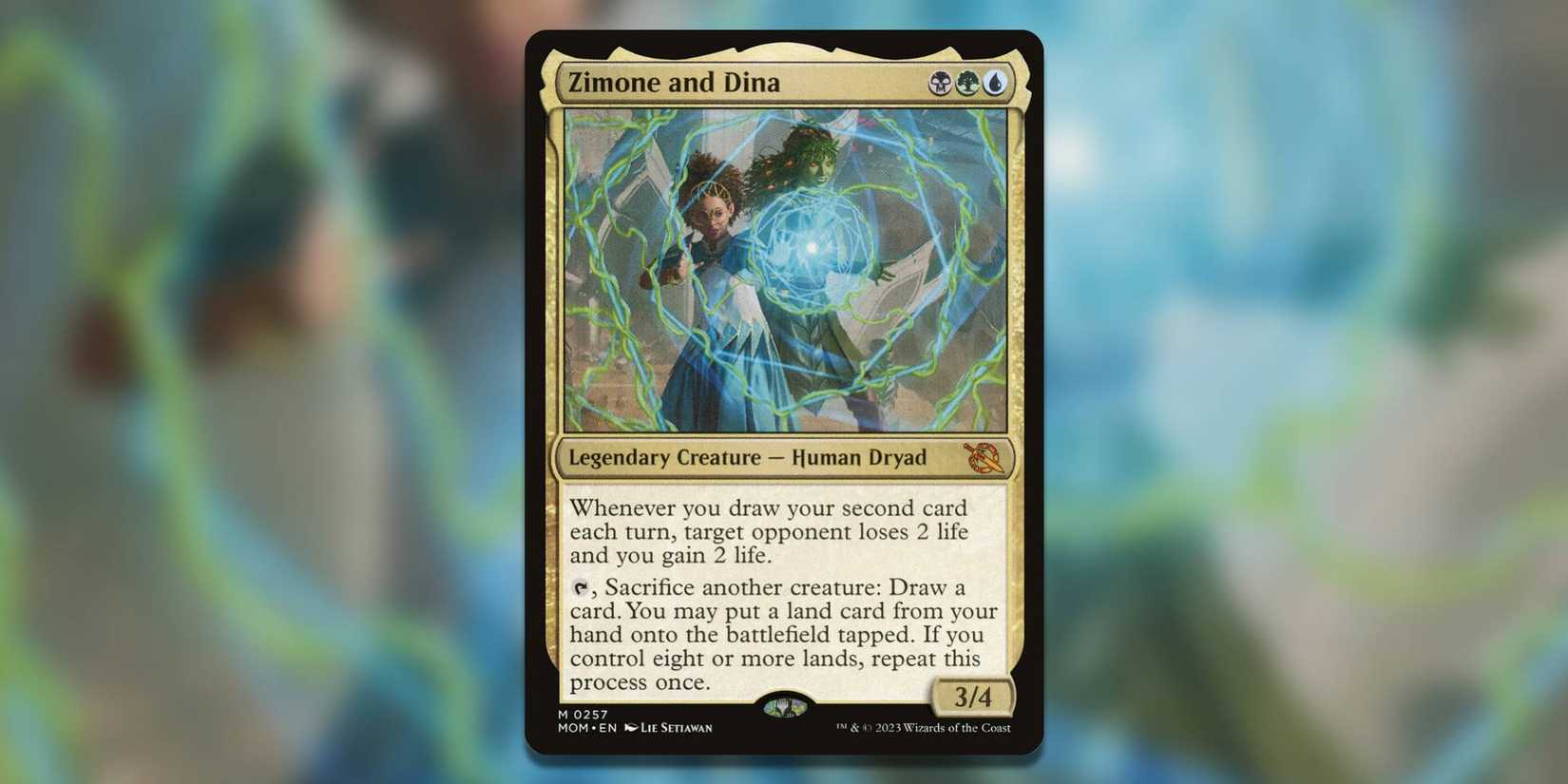 The Magic The Gathering card Zimone and Dina by Lie Setiawan.