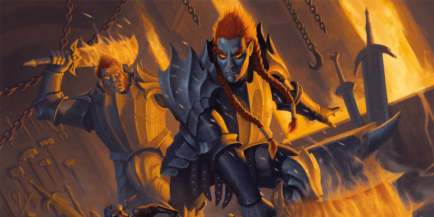 Fire Giants at the Forge in Dungeons & Dragons.