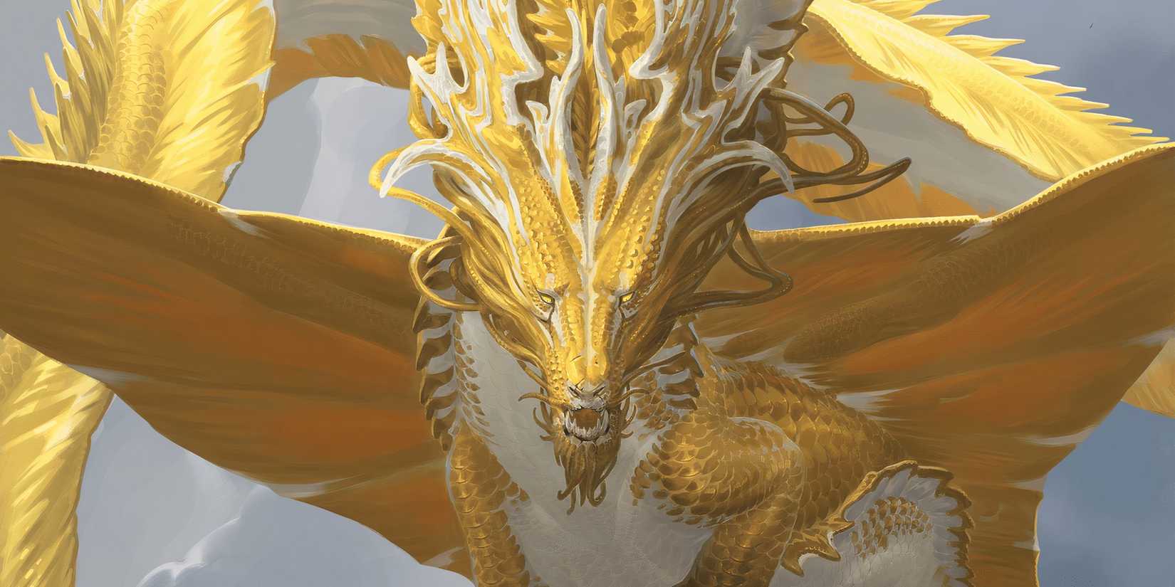 An ancient gold dragon in Dungeons & Dragons. 