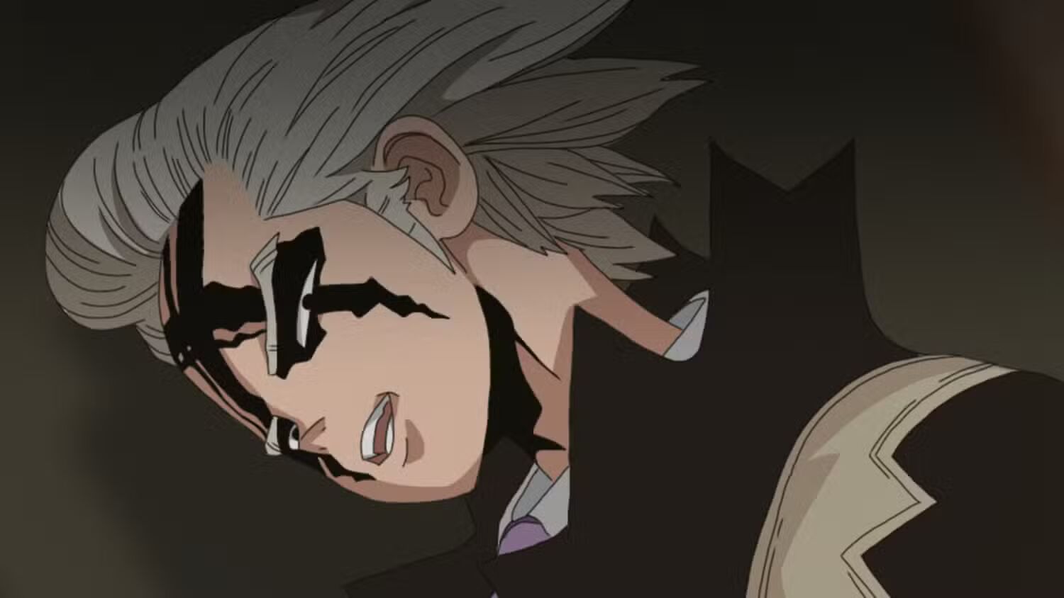 Dr. Xeno&rsquo;s intimidating look in Dr.Stone
