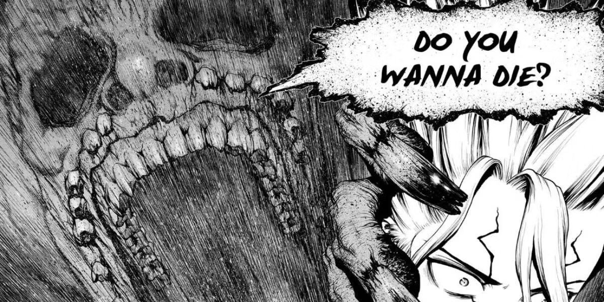 Why Man screaming &ldquo;Do You Wanna Die&rdquo; in Dr. Stone.