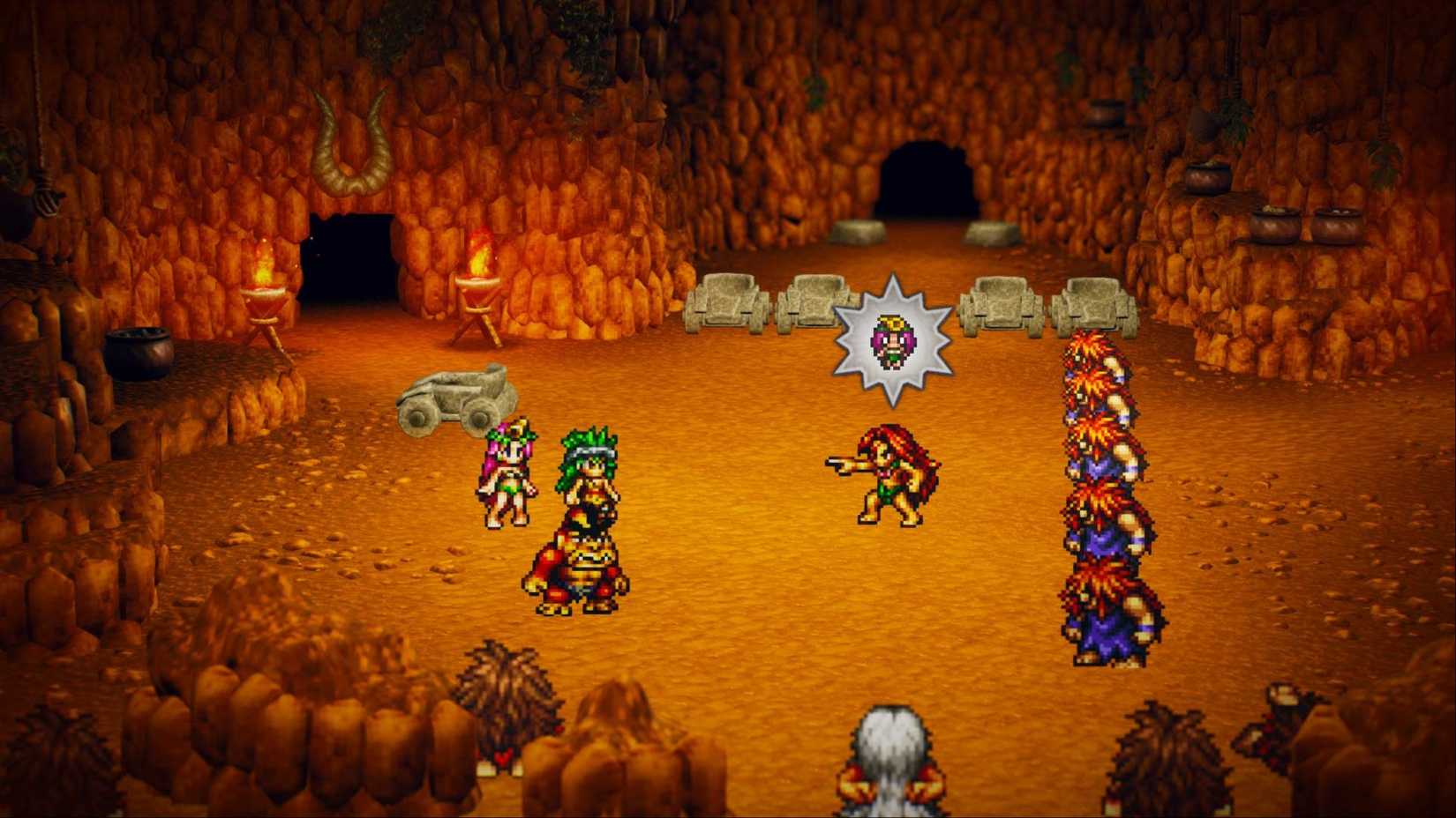 A screenshot of the combat in Live A Live.