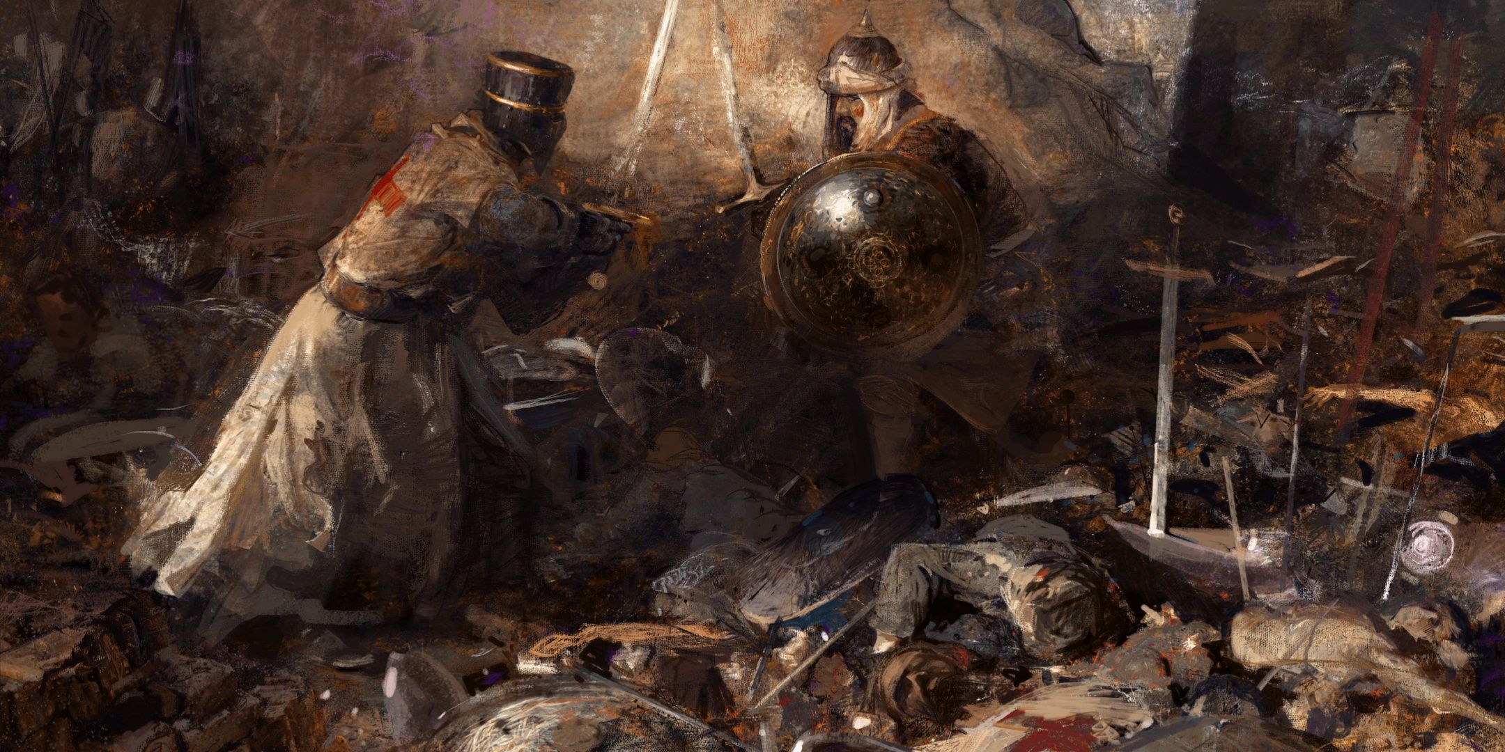 Crusader Kings 3 two knights fighting.