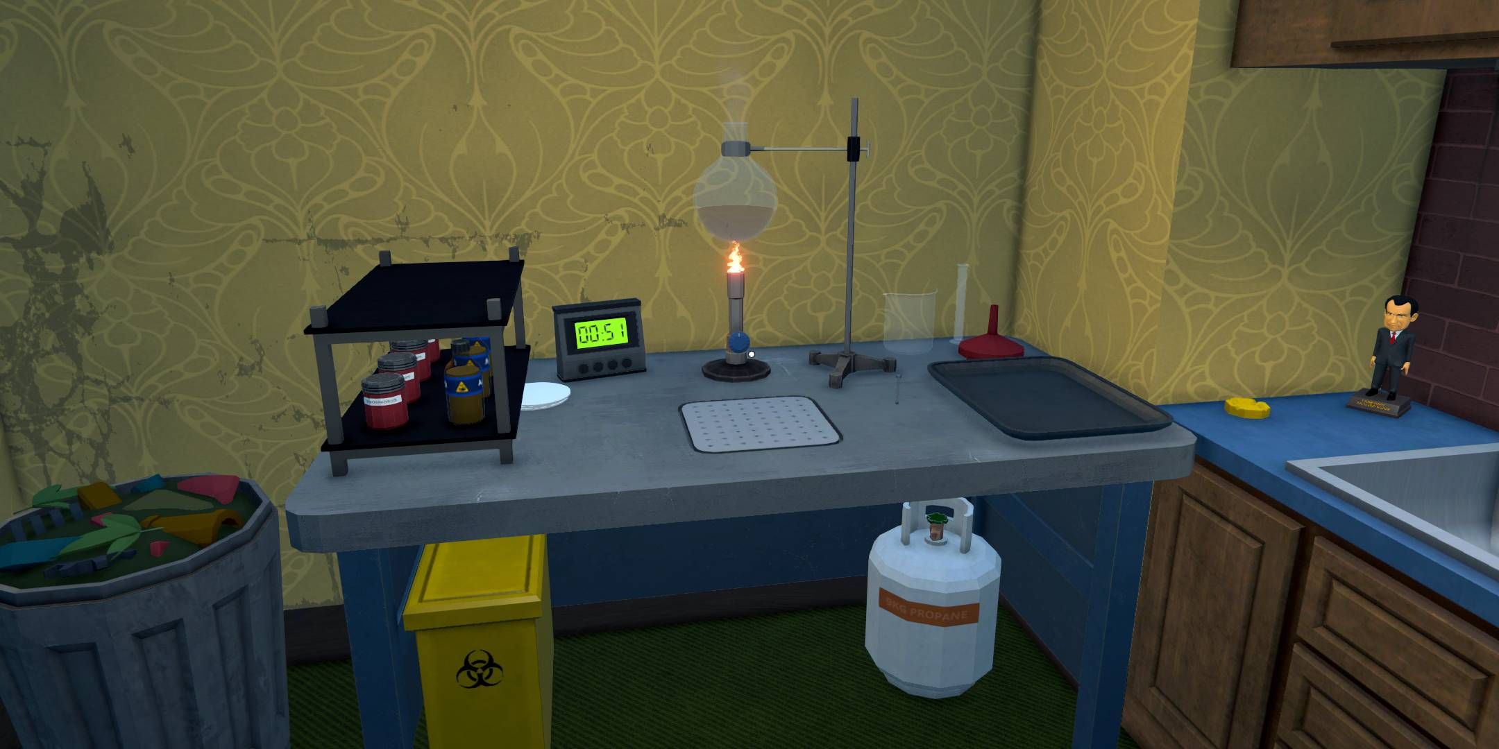 Schedule 1 Preparation station with cooking station and physician