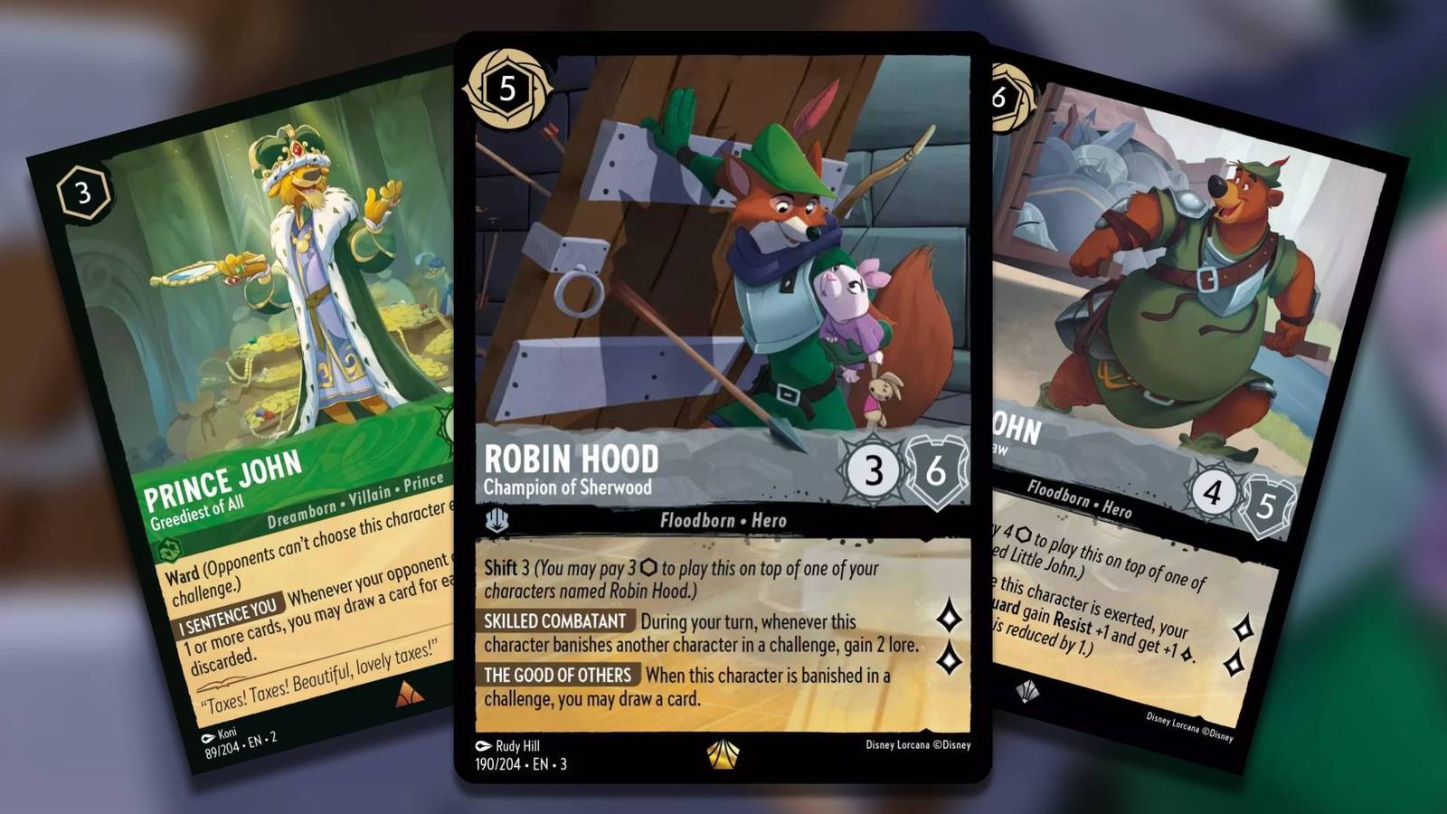 The Best Robin Hood Cards - Disney Lorcana