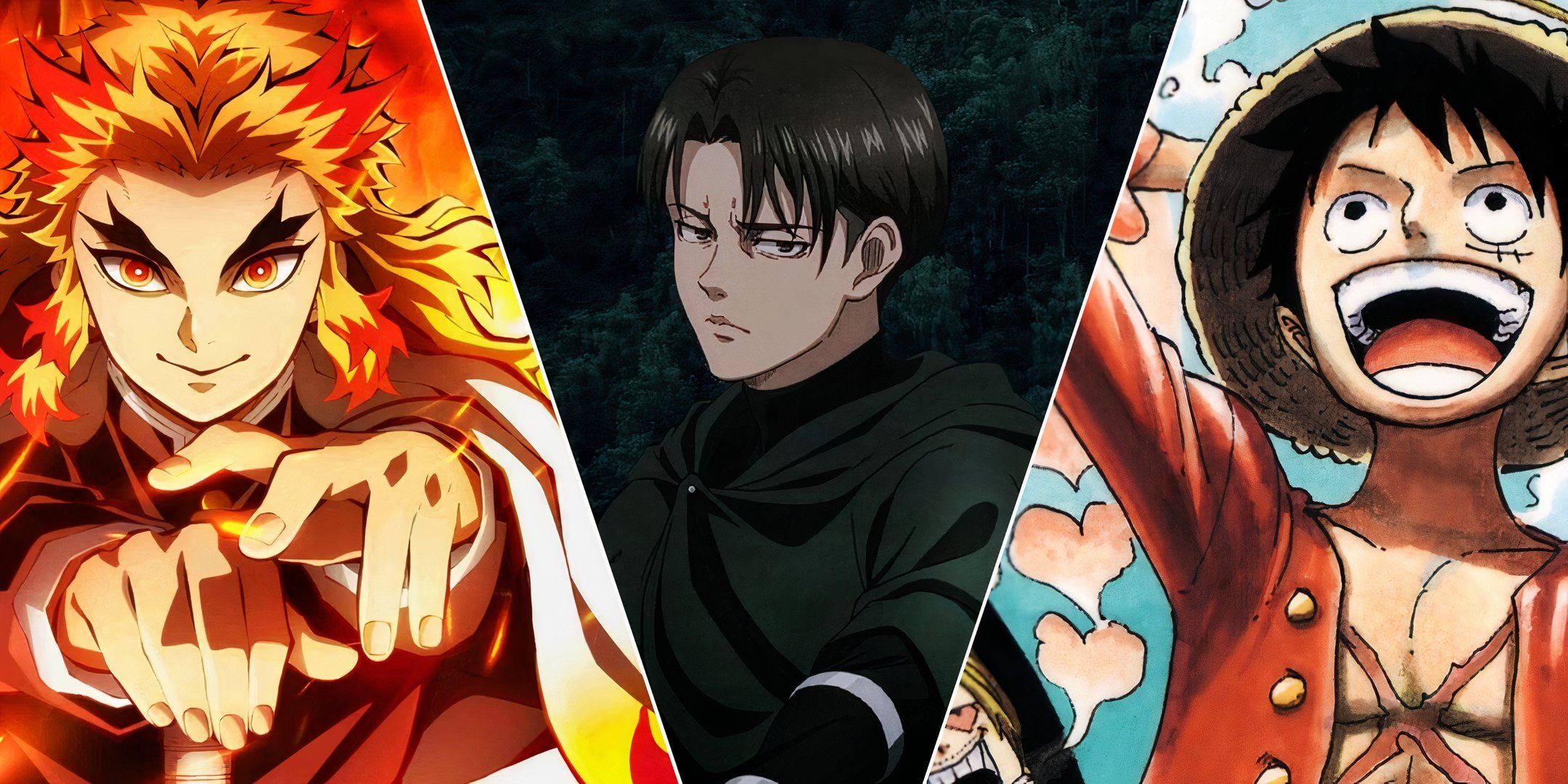 Rengoku, Levi, Luffy