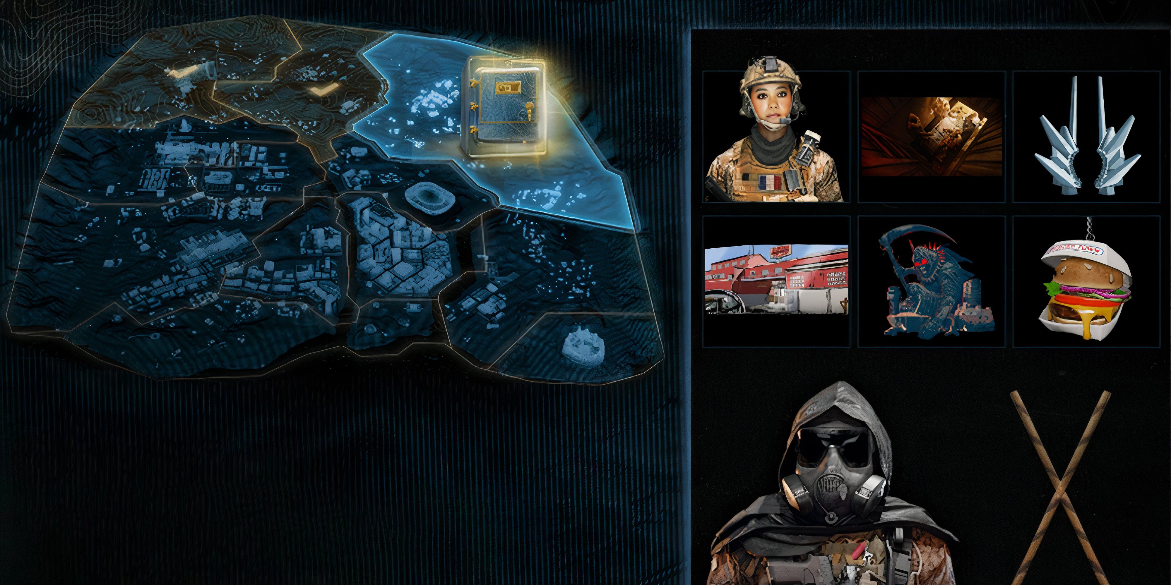 A map of Verdansk with the rewards of the new event - warzone