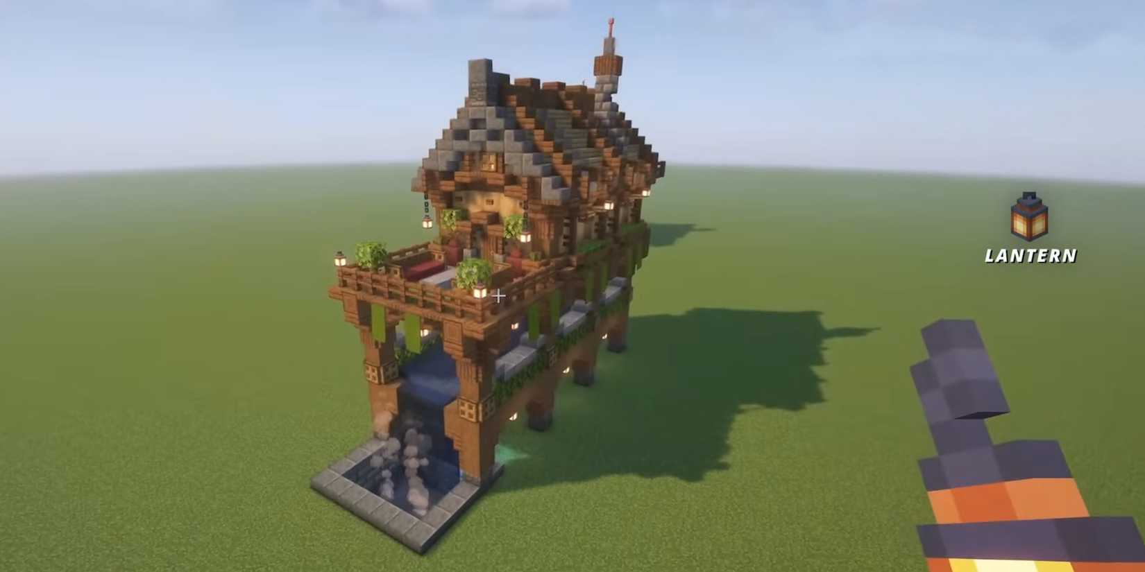 aJackMinecraft looking at their iron farm in Minecraft.
