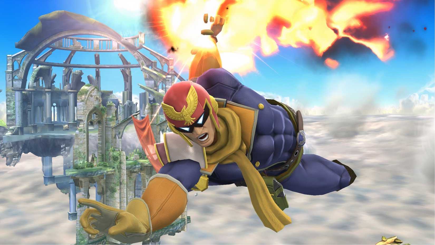 Super Smash Bros. Captain Falcon from F-Zero in Ultimate.