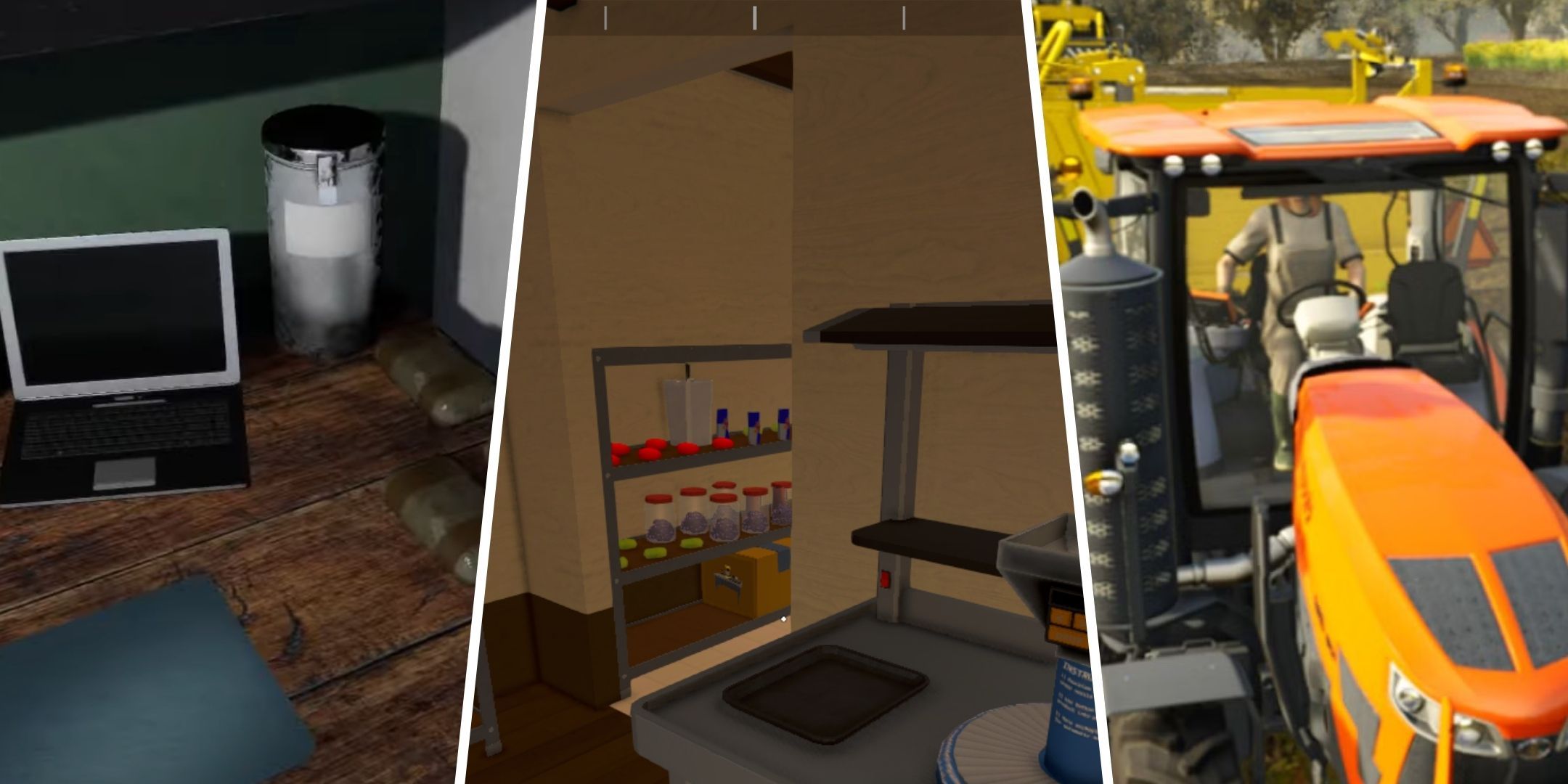 Drug Dealer Simulator, Schedule 1, and Farming Simulator 25 are shown.