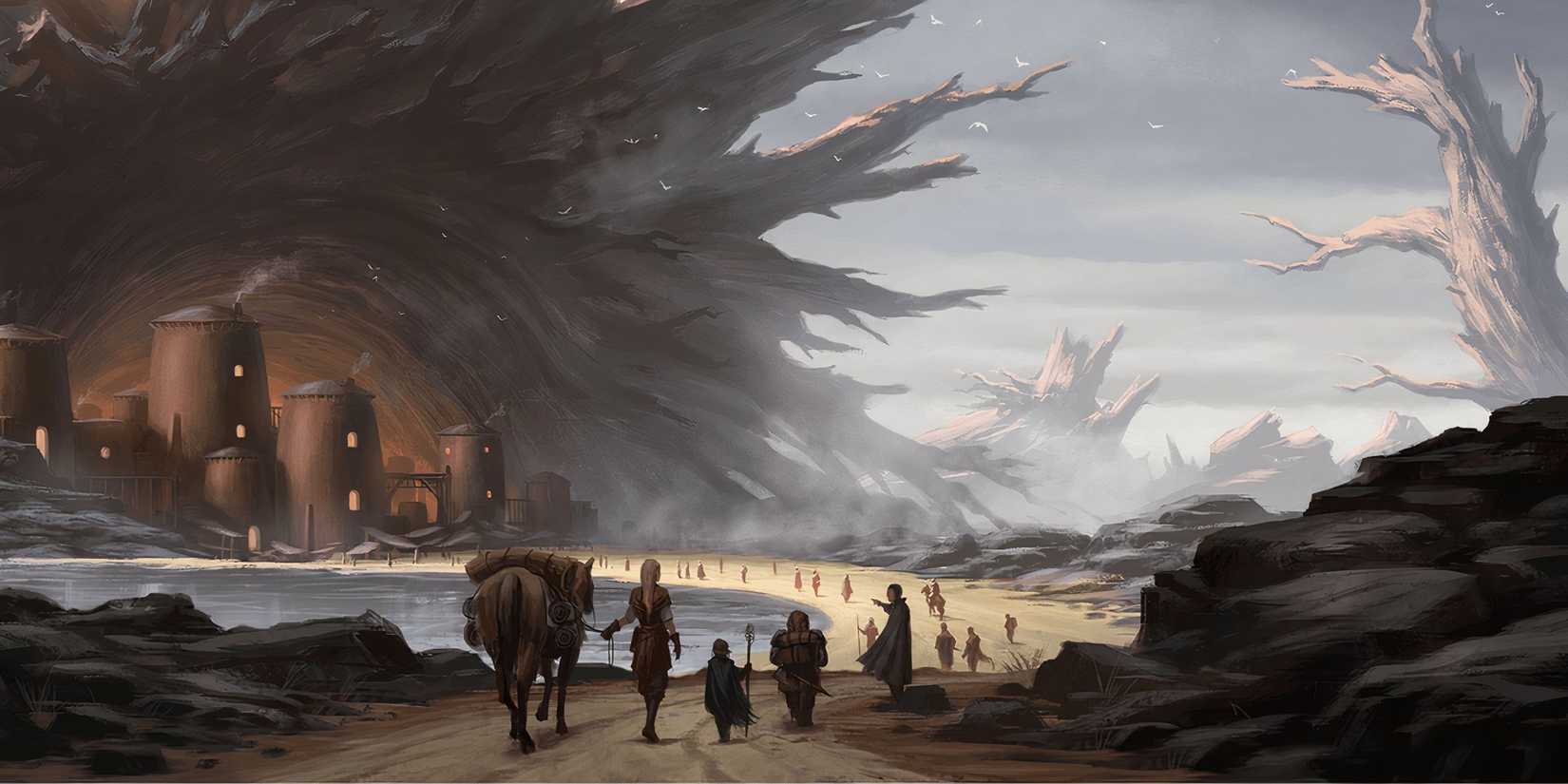 The town of Gateway in Ansalon in the Krynn campaign setting in DND. 
