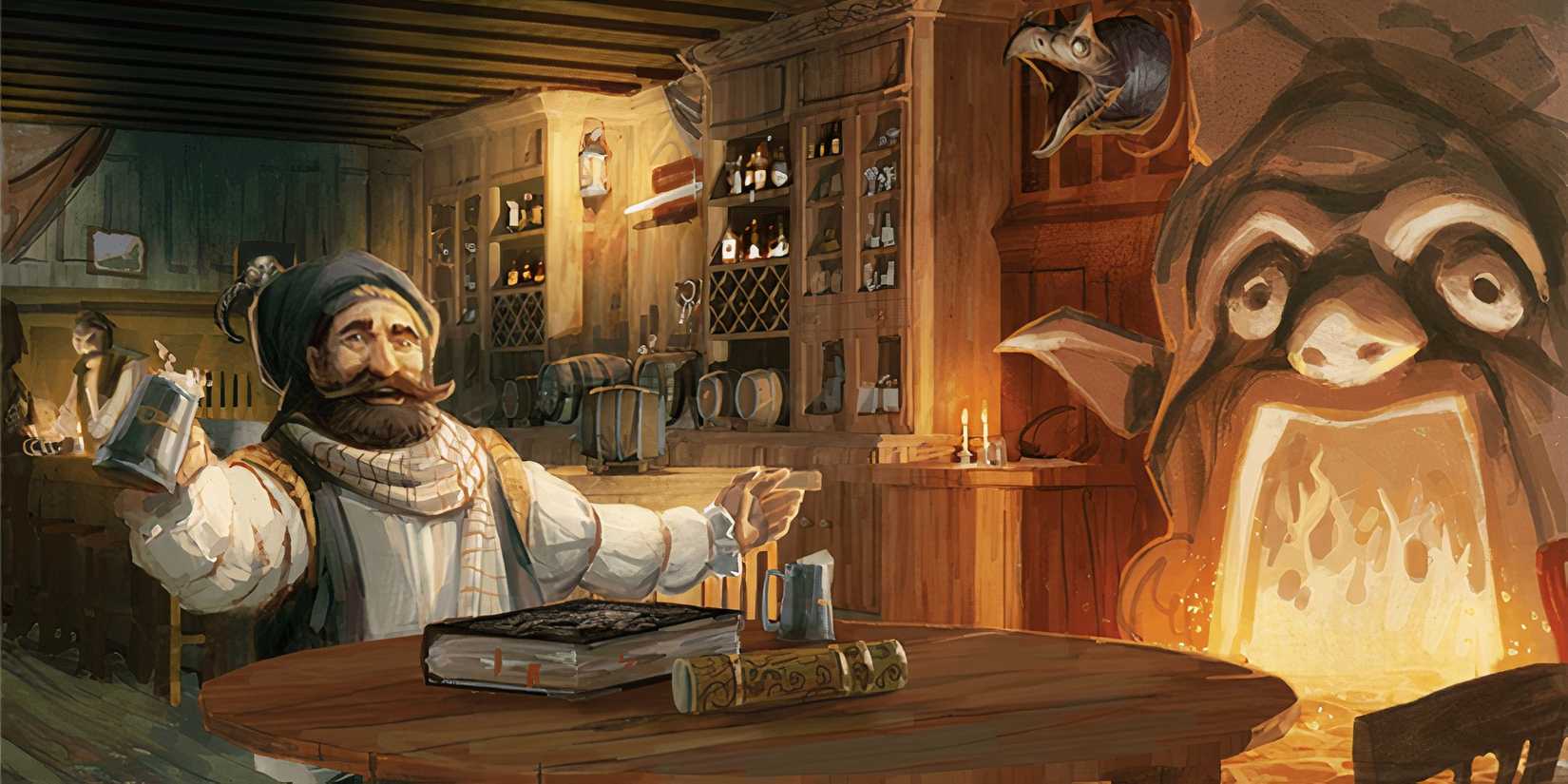 Volo in a tavern in Waterdeep in DND. 