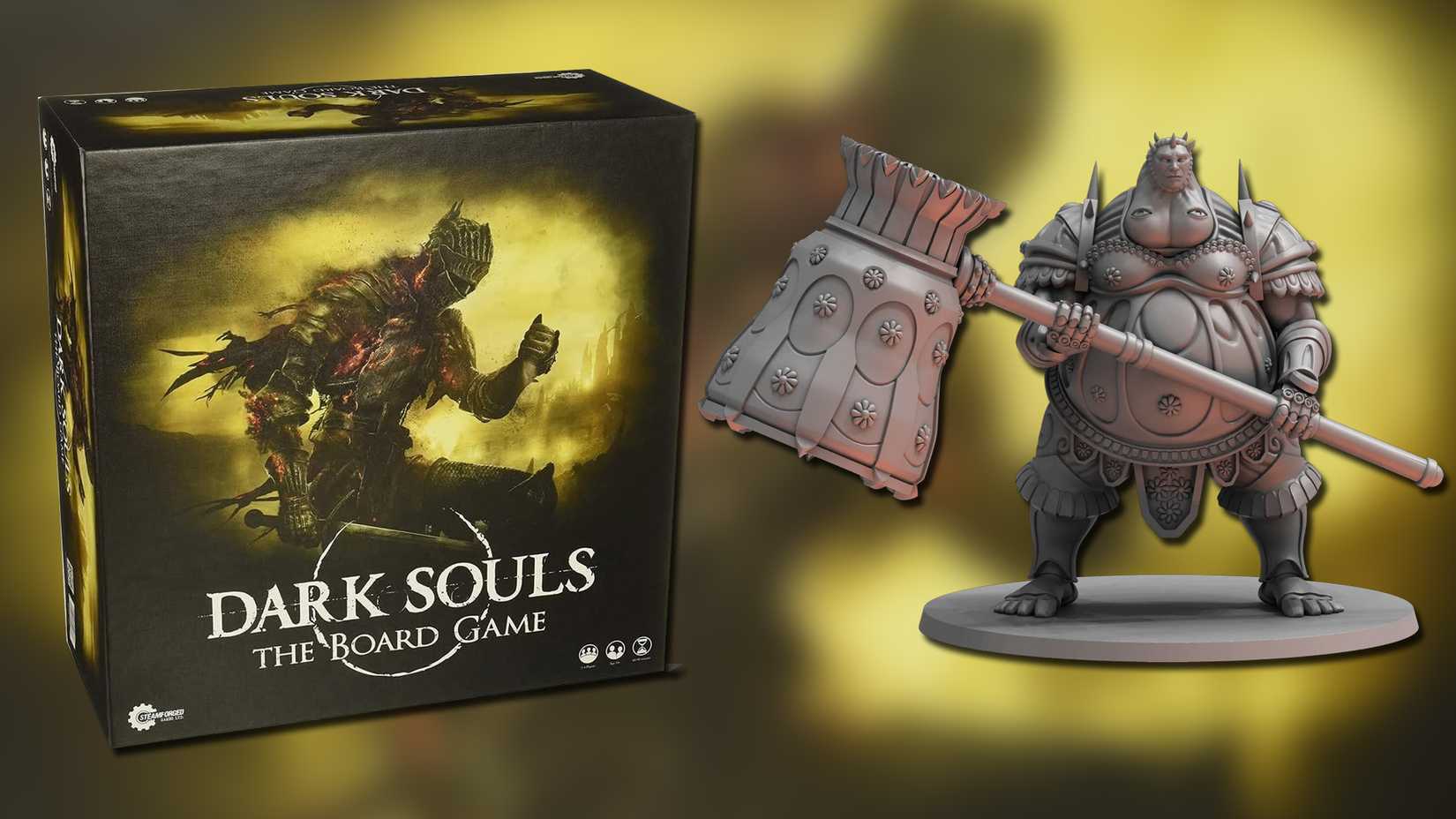 The Dark Souls Board Game Box and the execution of the SMAUG miniature were arranged next to the ACH.