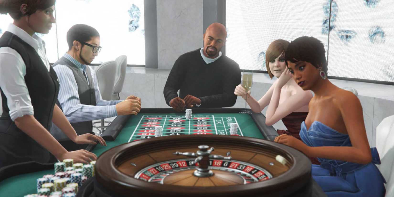 Grand Theft Auto Online Roulette game in progress.