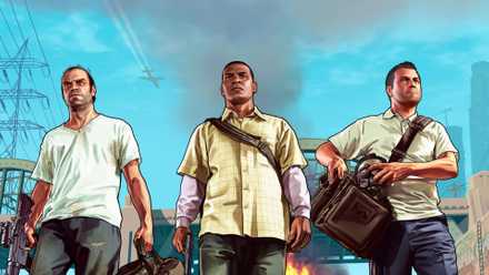 Featured illustration showing Michael, Franklin, and Trevor from Grand Theft Auto 5.