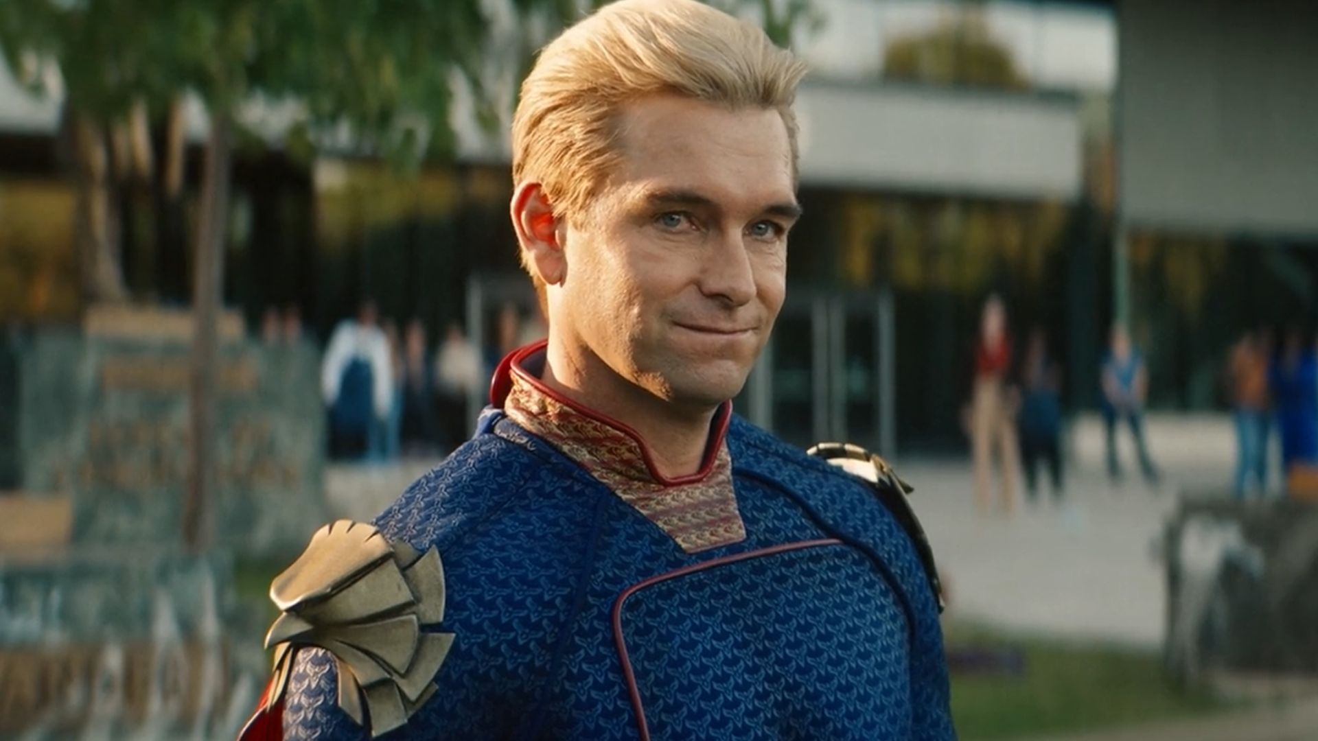 Homelander in 'Guardians of Bodytolkin' from Gen V.