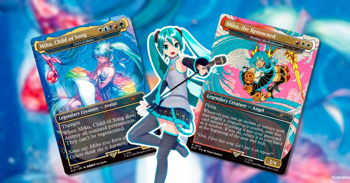 mtg miku cards Magic the Gathering Secret LAIR X Hatsune Miku: Digital Sensation exile any number of target nonland permanents you control Secret Lair x Hatsune Miku: