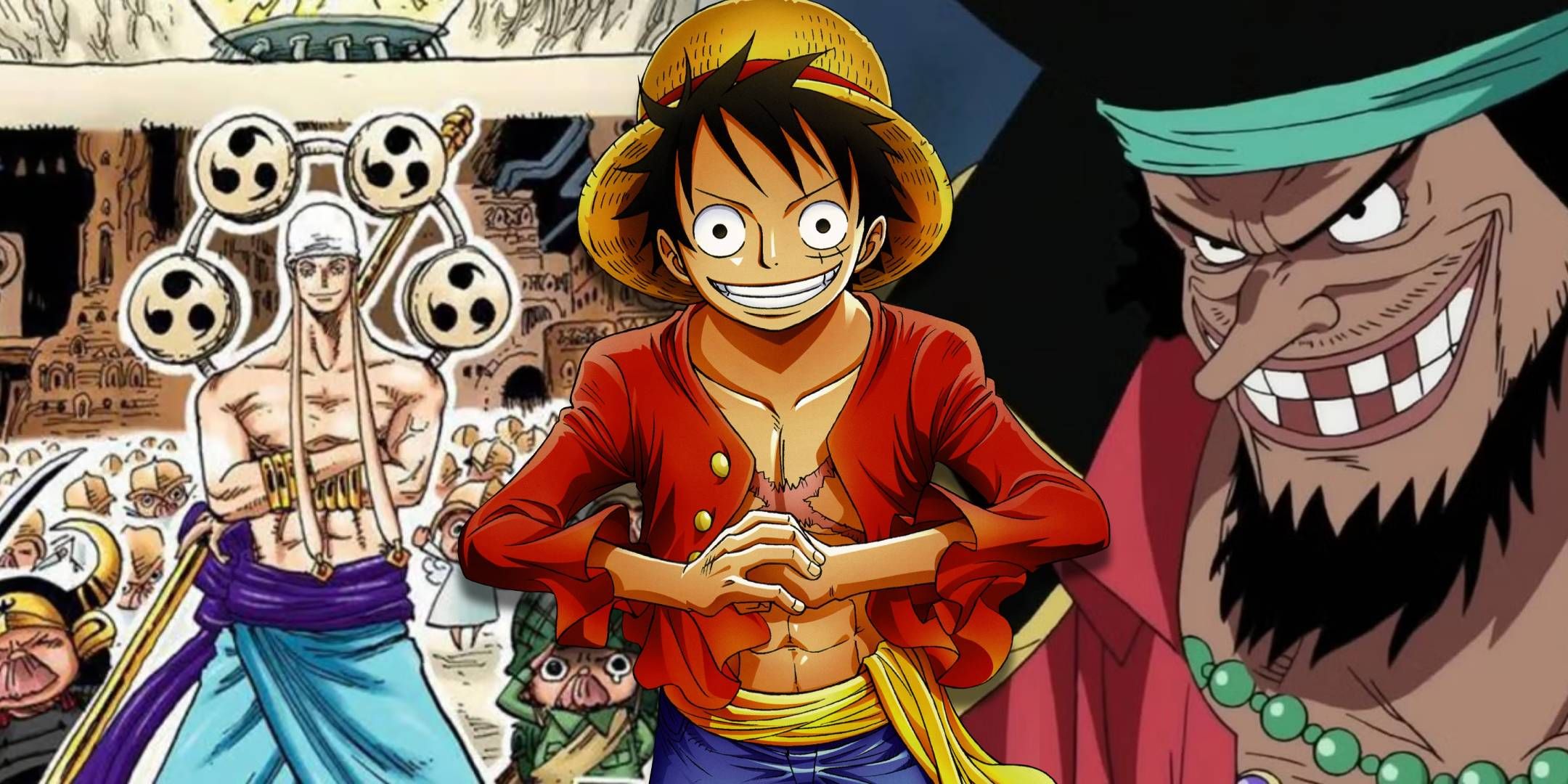 One Piece Missable moments Enel, Luffy and Blackbeard.