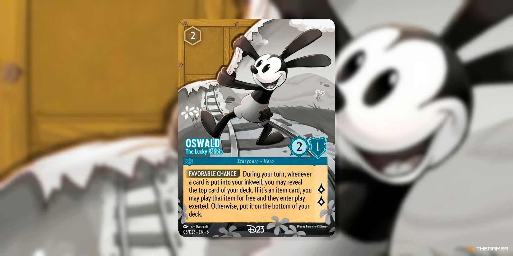 oswald card lorcana Lorcana - Azurite Sea - Oswald - The Lucky Rabbit (Legendary) main image 1