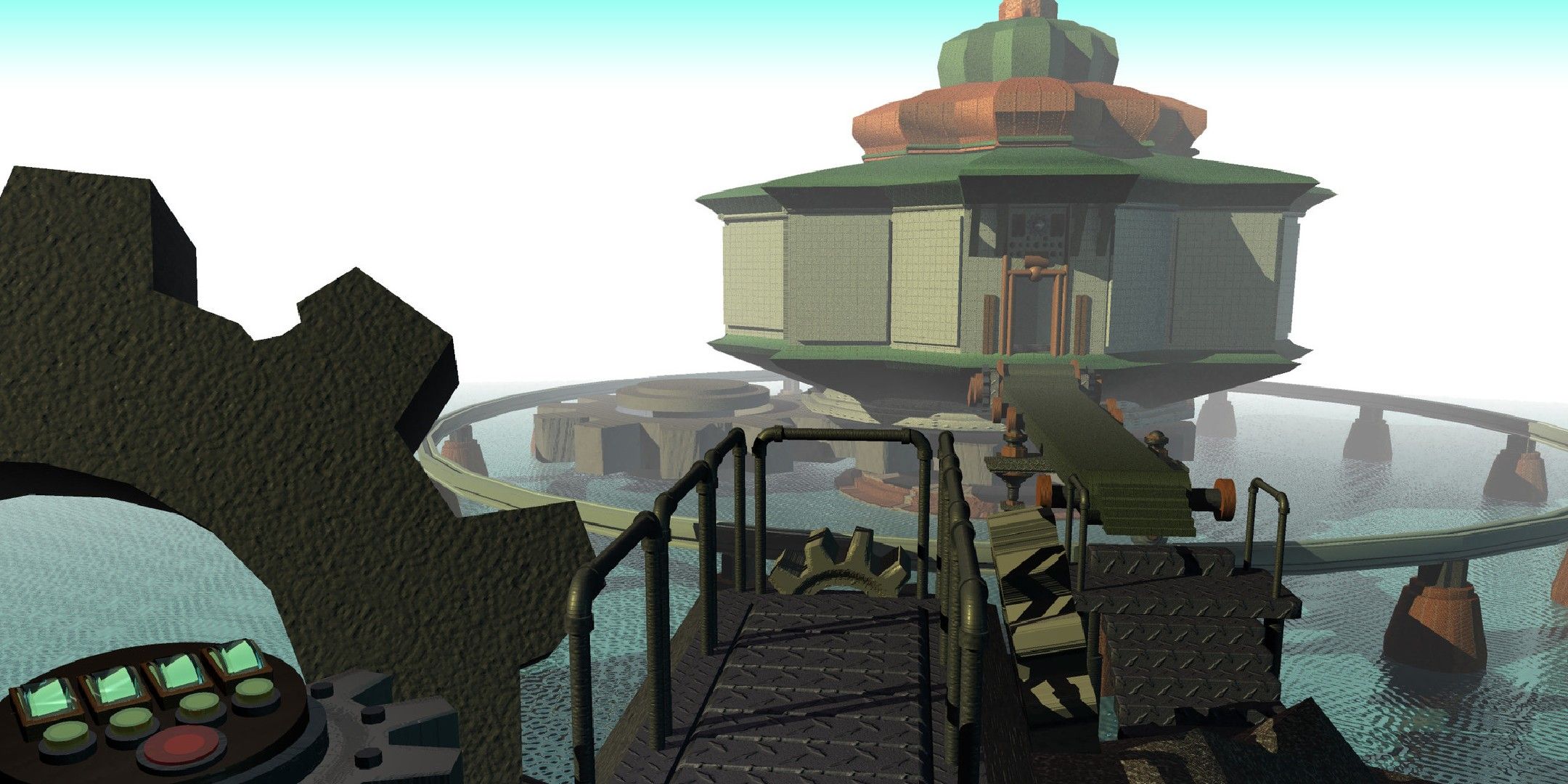A jetty made of gears in mystery.