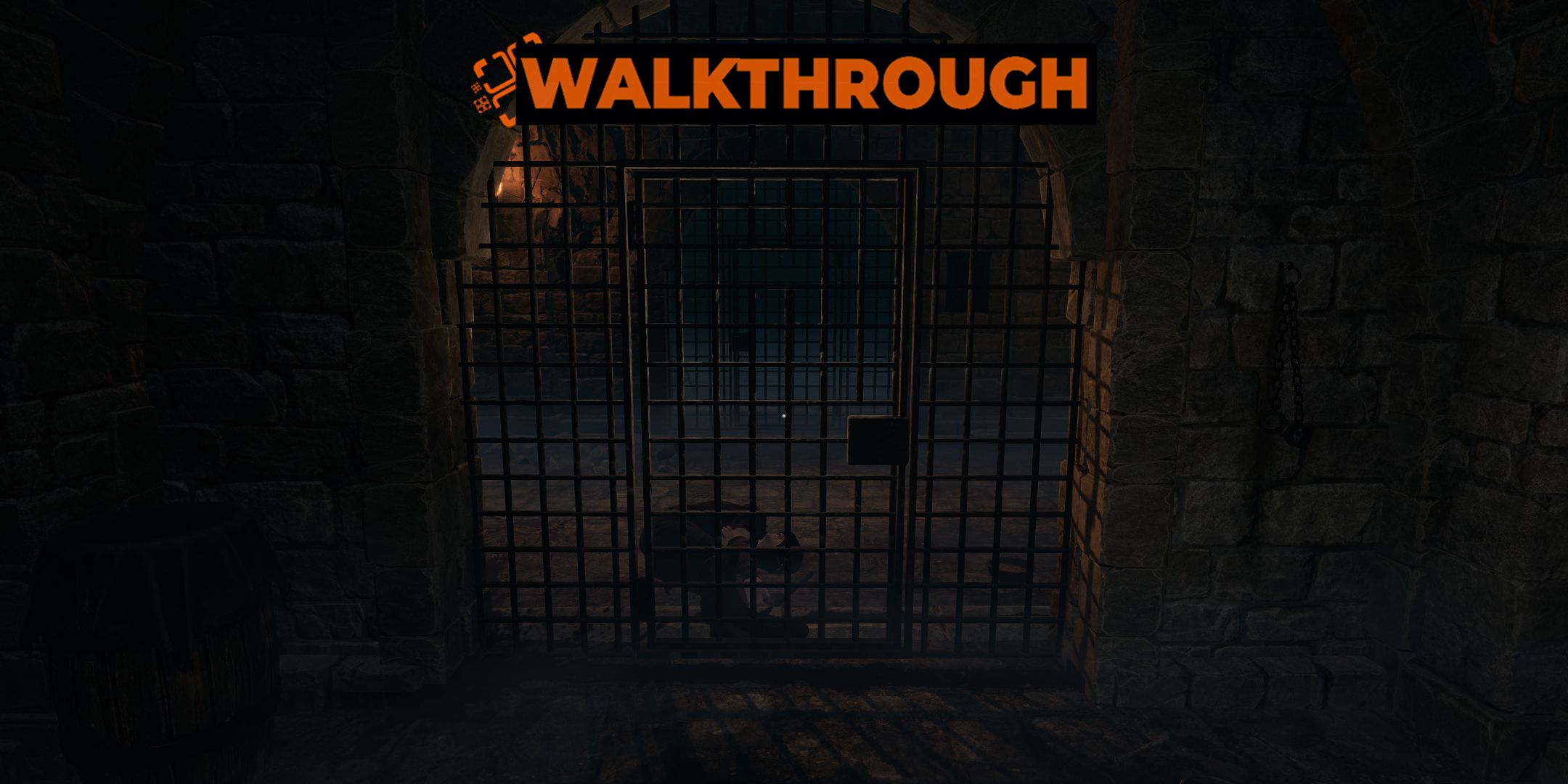 A view from inside the asylum cell at the beginning of Tainted Grail The Fall of Avalon.