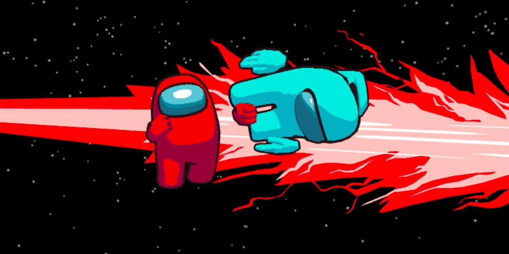 an imposter killing a crewmate in among us 3d