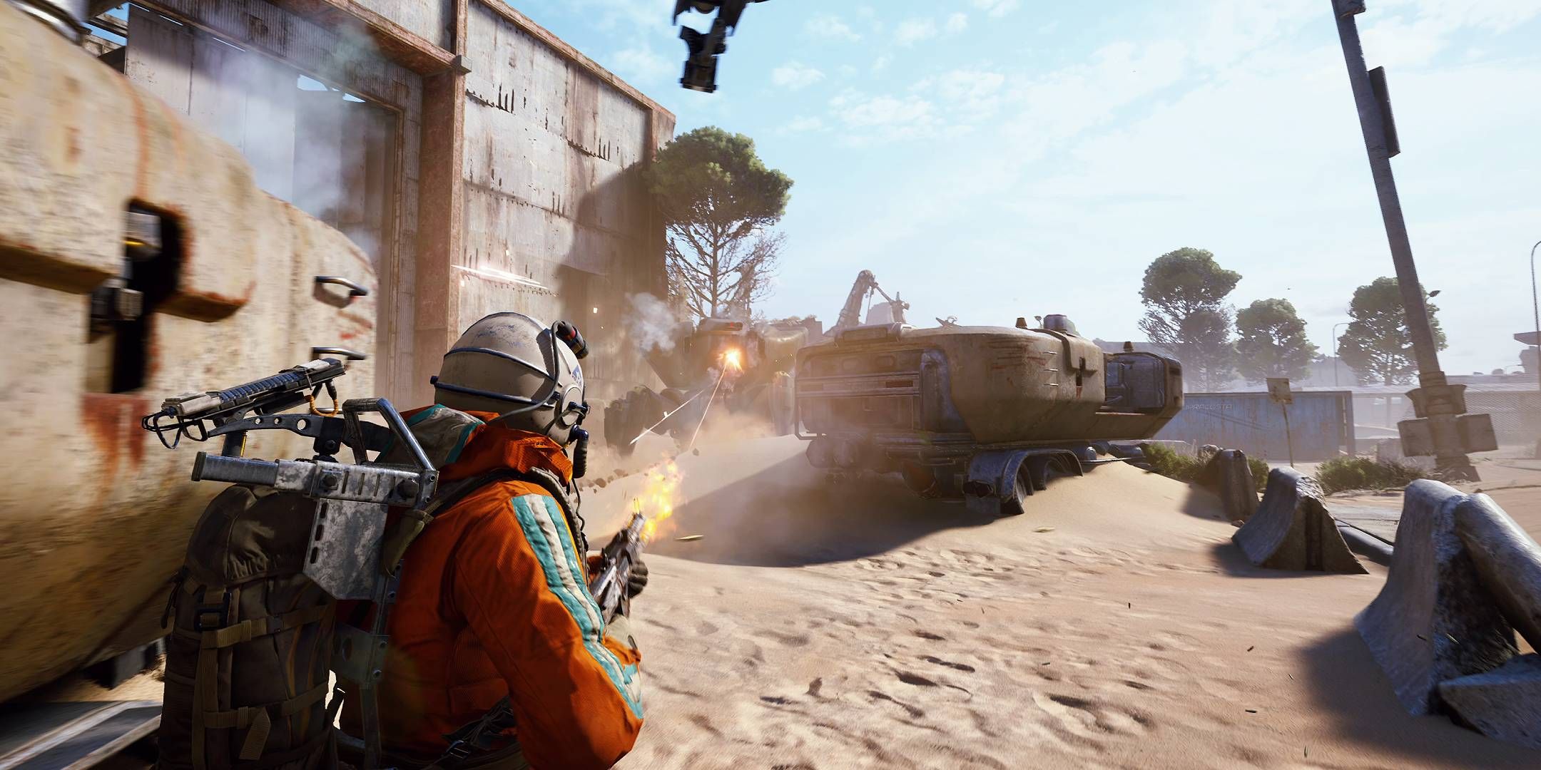 Um robô de quatro patas em Arc Raiders.