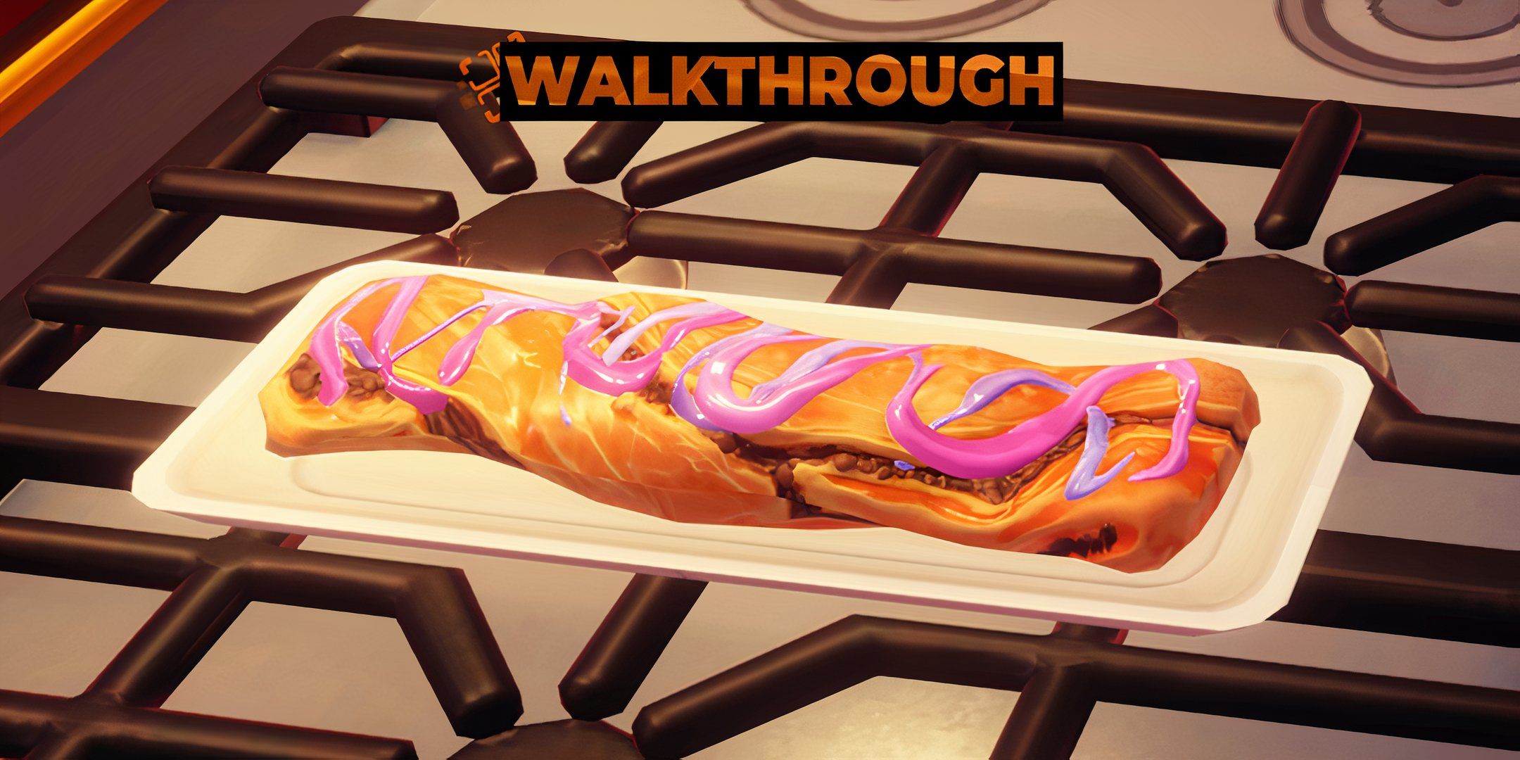 A close up of the Cheshire Cat Tail dessert.