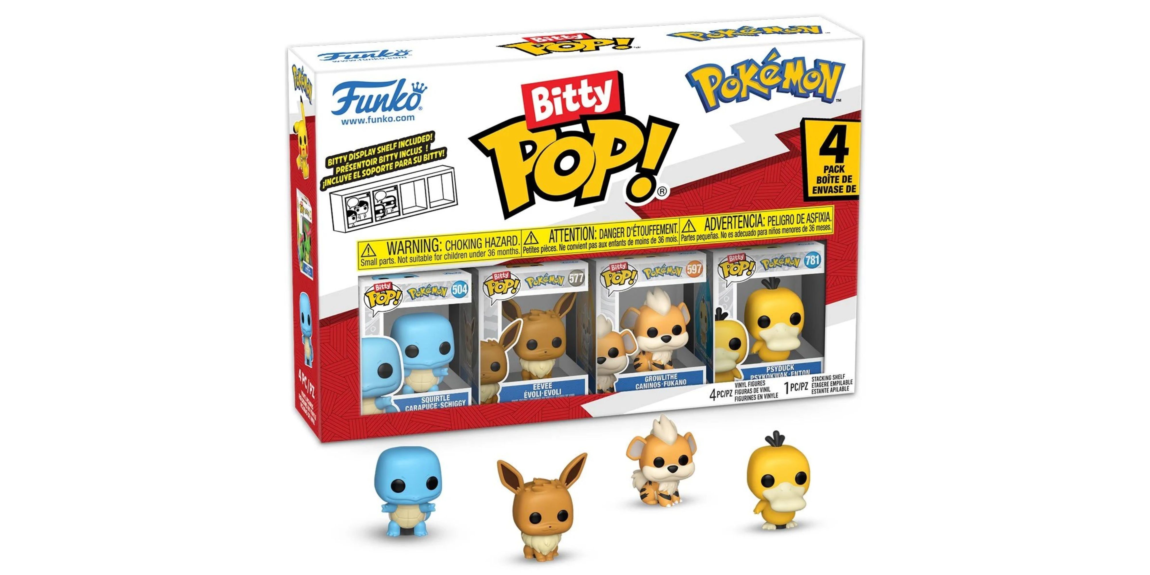 Detalhe de um Funko Pop Bitty de Pokémon.