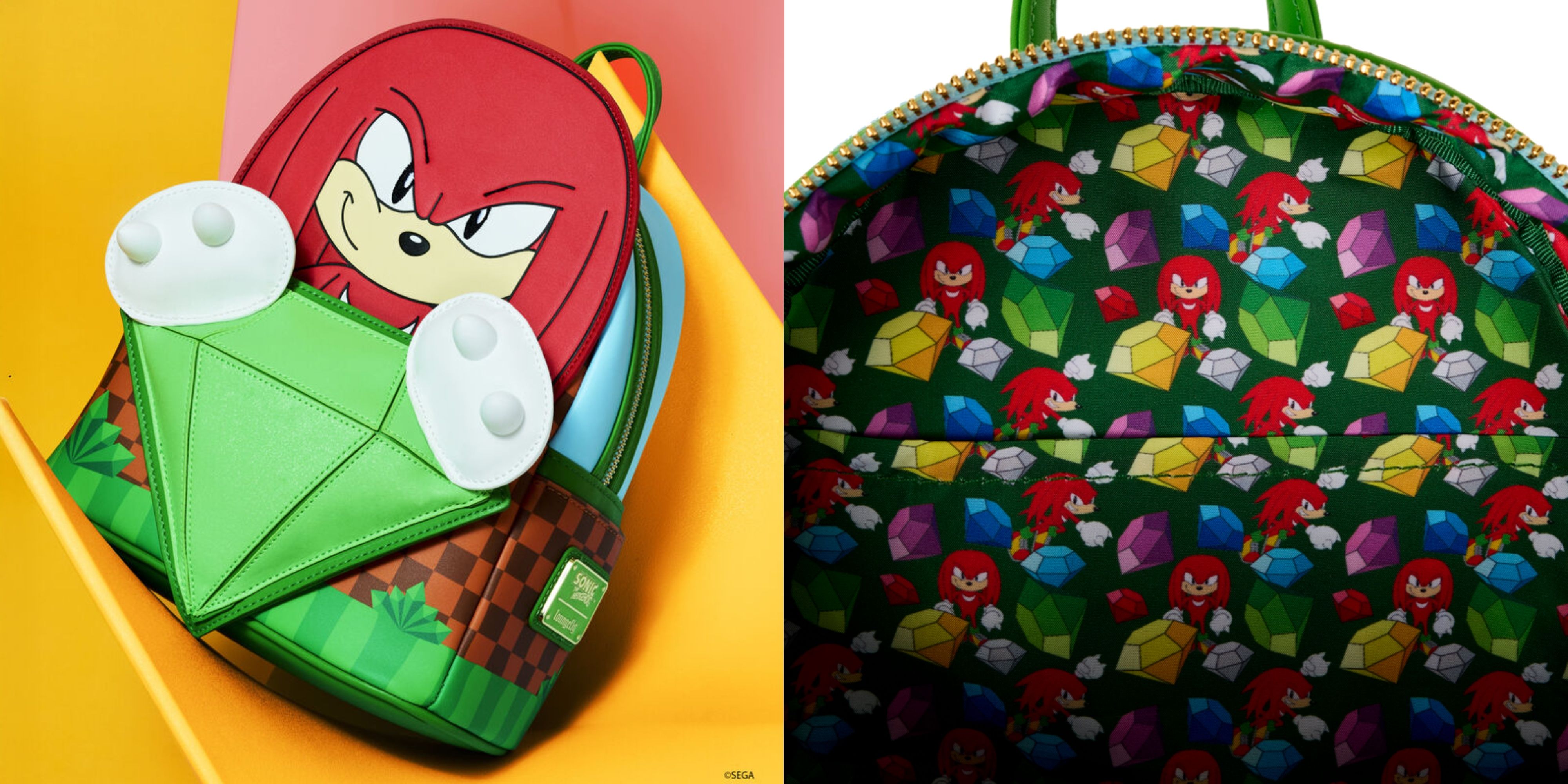 Loungefly Sonic The Hedgehog LE 1000 Knuckles Backpack NWT Sonic main image 4