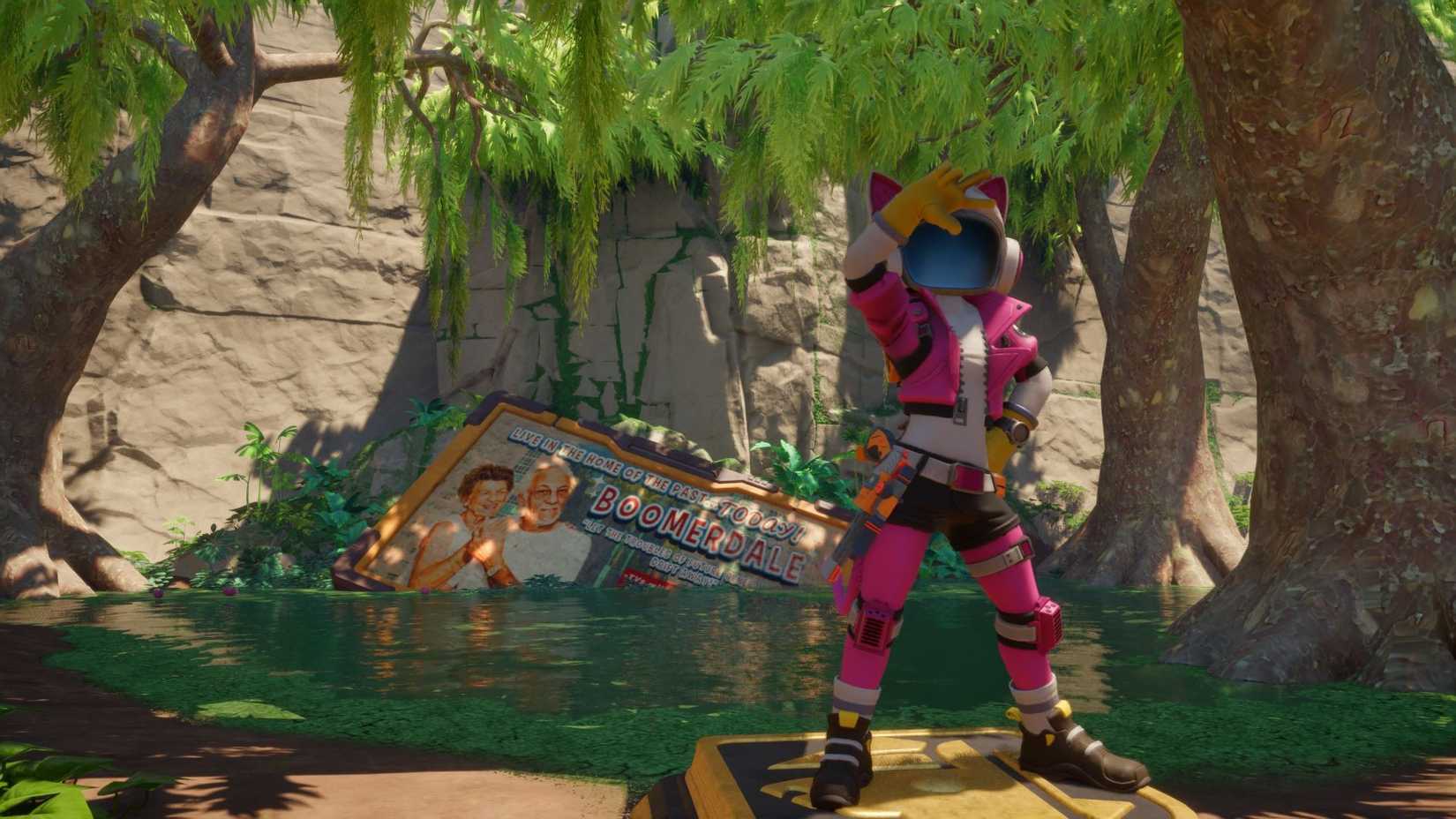 Taking a selfie in Nu Florida from Revenge of the Savage Planet.