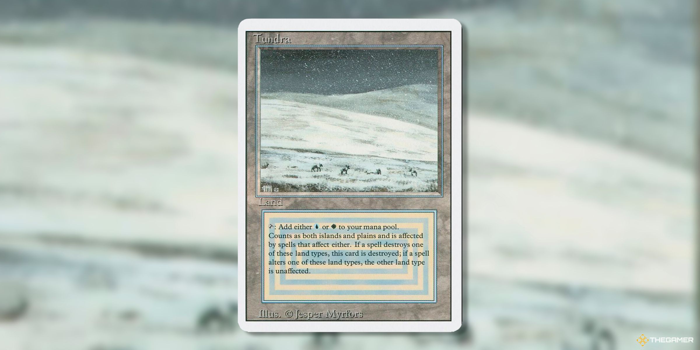Tundra (Rare) By Jesper Myrfors From The Set Revised Edition Of Magic: The Gathering.