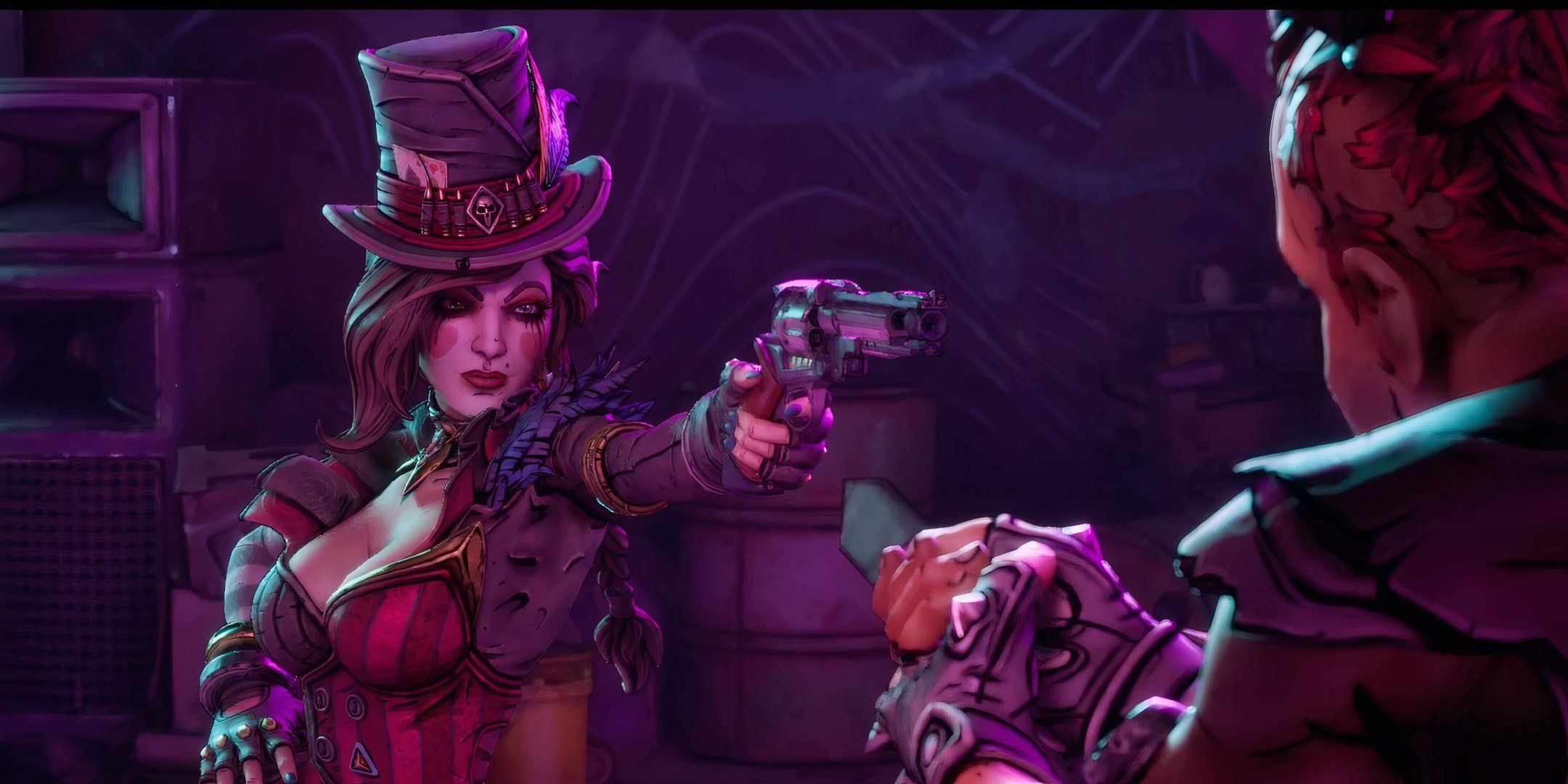 Moxxi de Borderlands 4 em um ambiente vibrante característico da franquia.