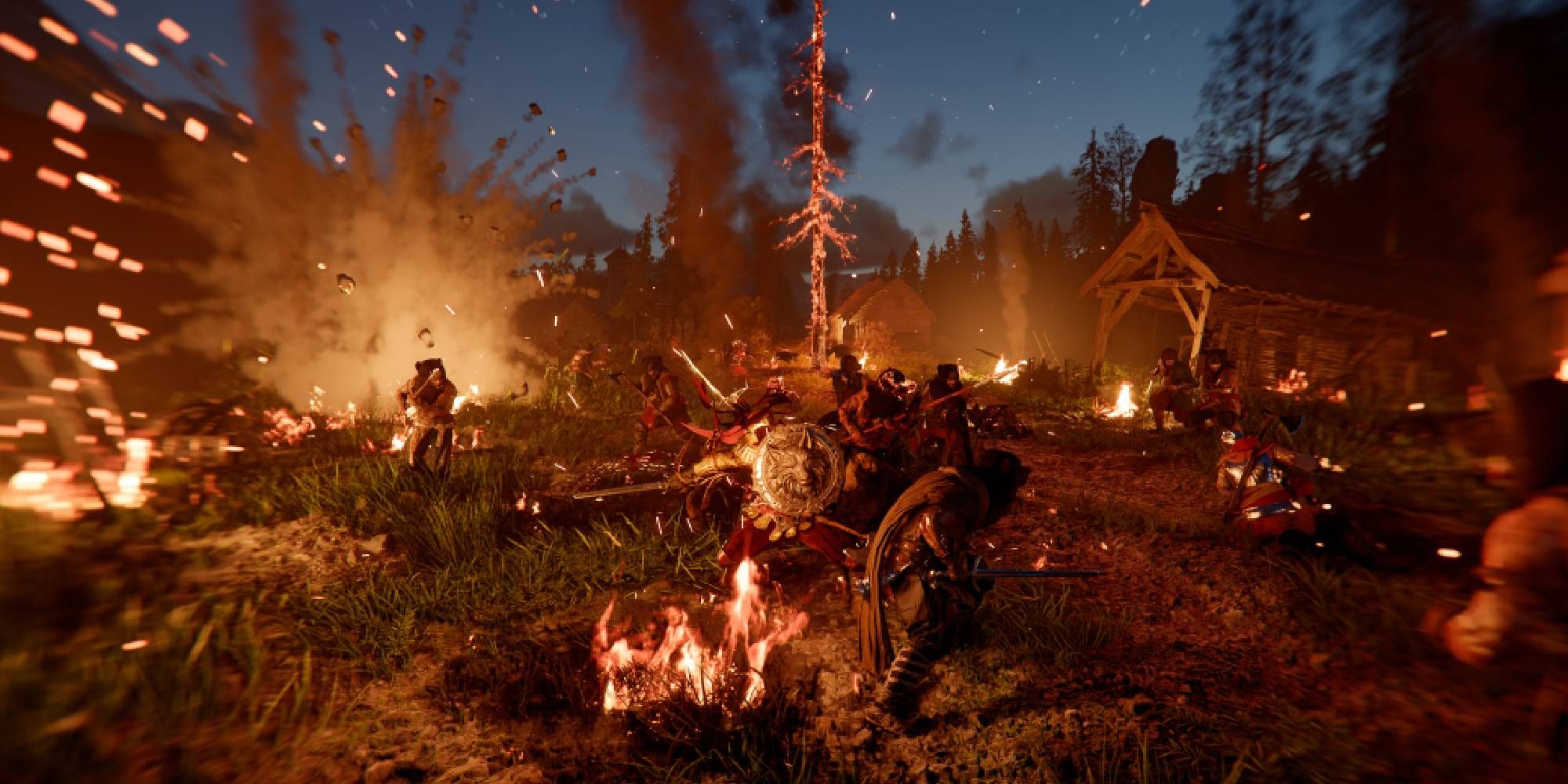 Crimson Desert Battle On A Fiery Hill.