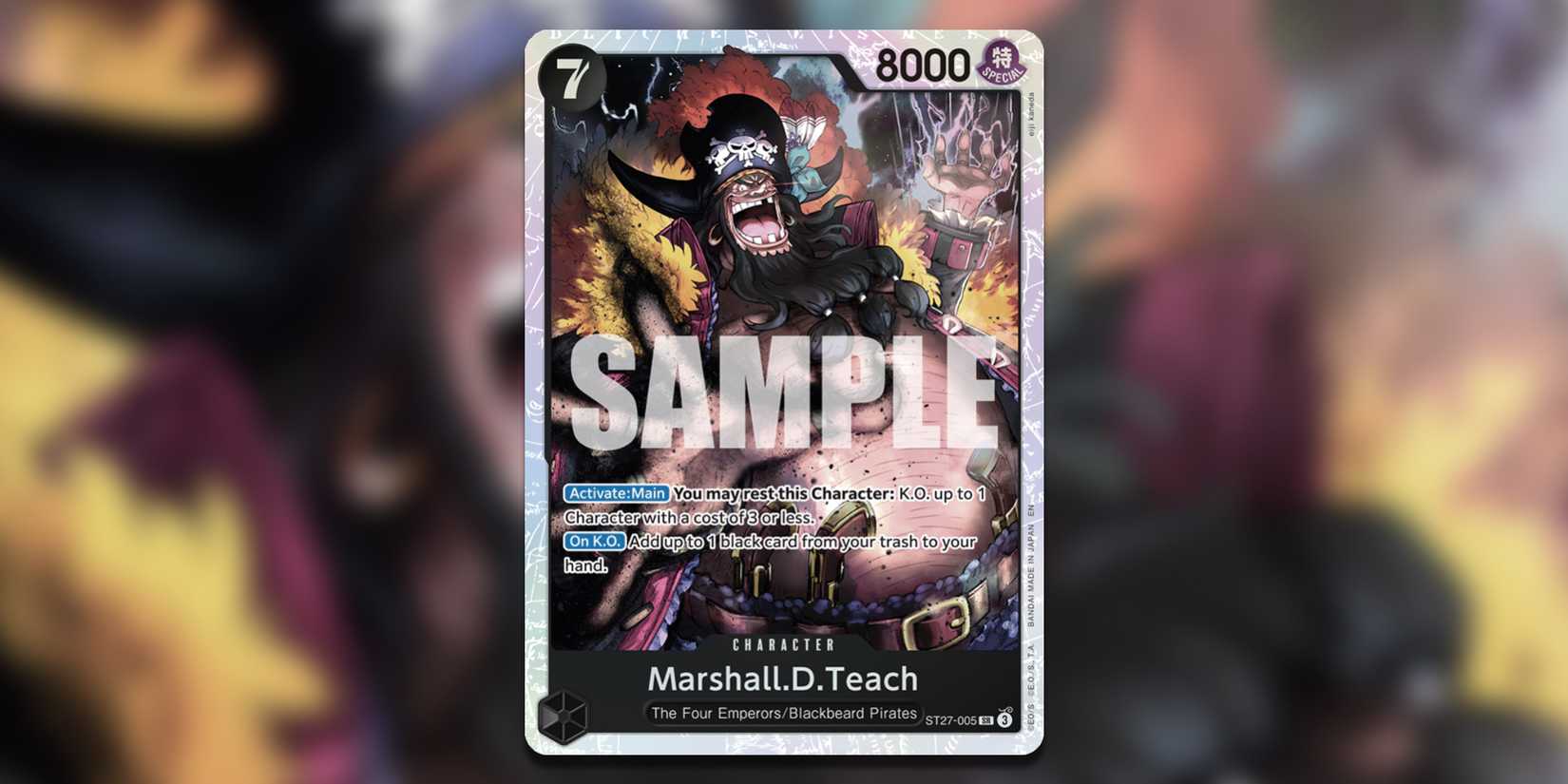 one piece card game blackbeard Marshall D. Teach / Blackbeard (OP09-081) main image 1