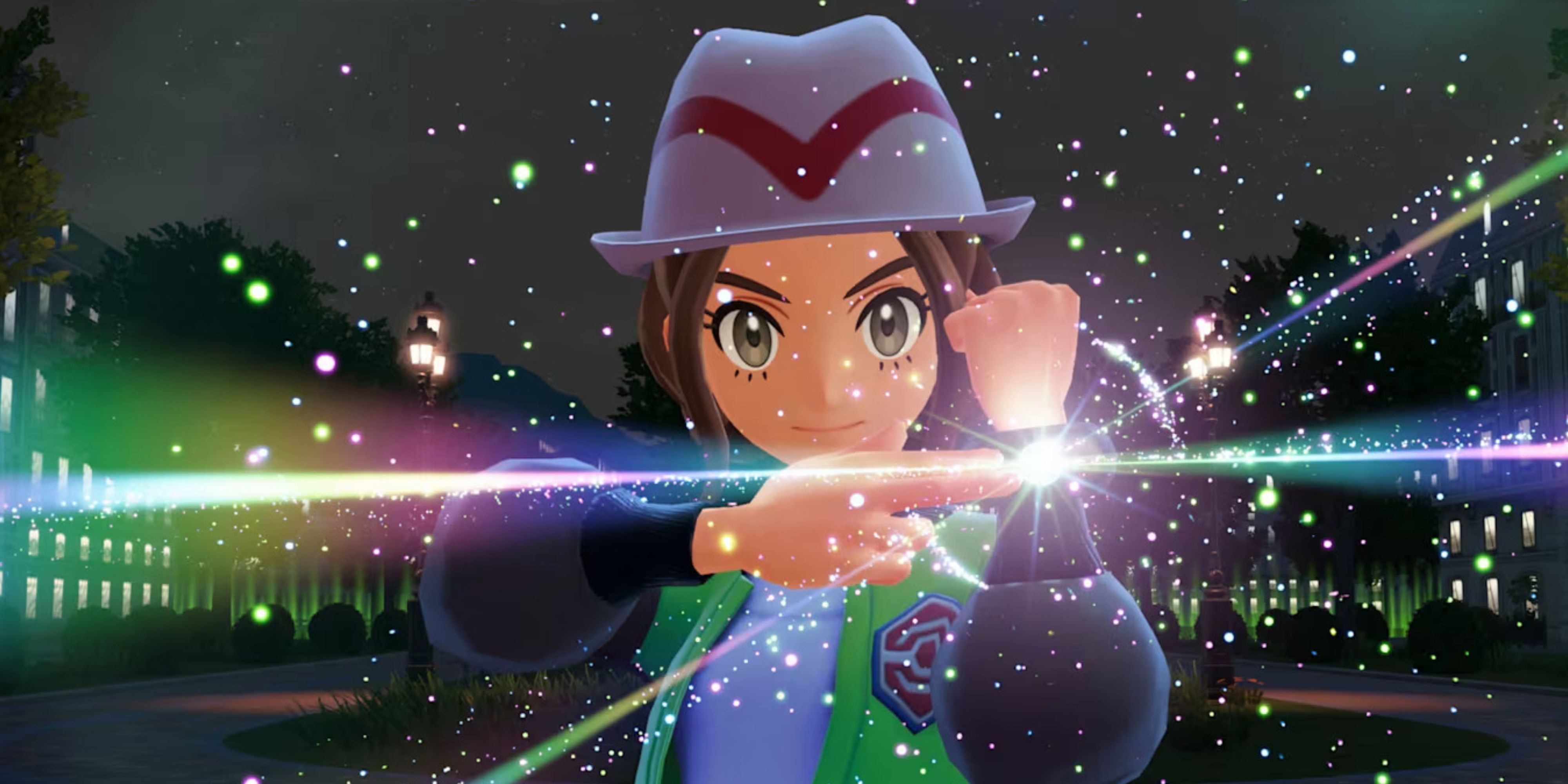 trainer pointing to their watch in pokemon legends z-a.